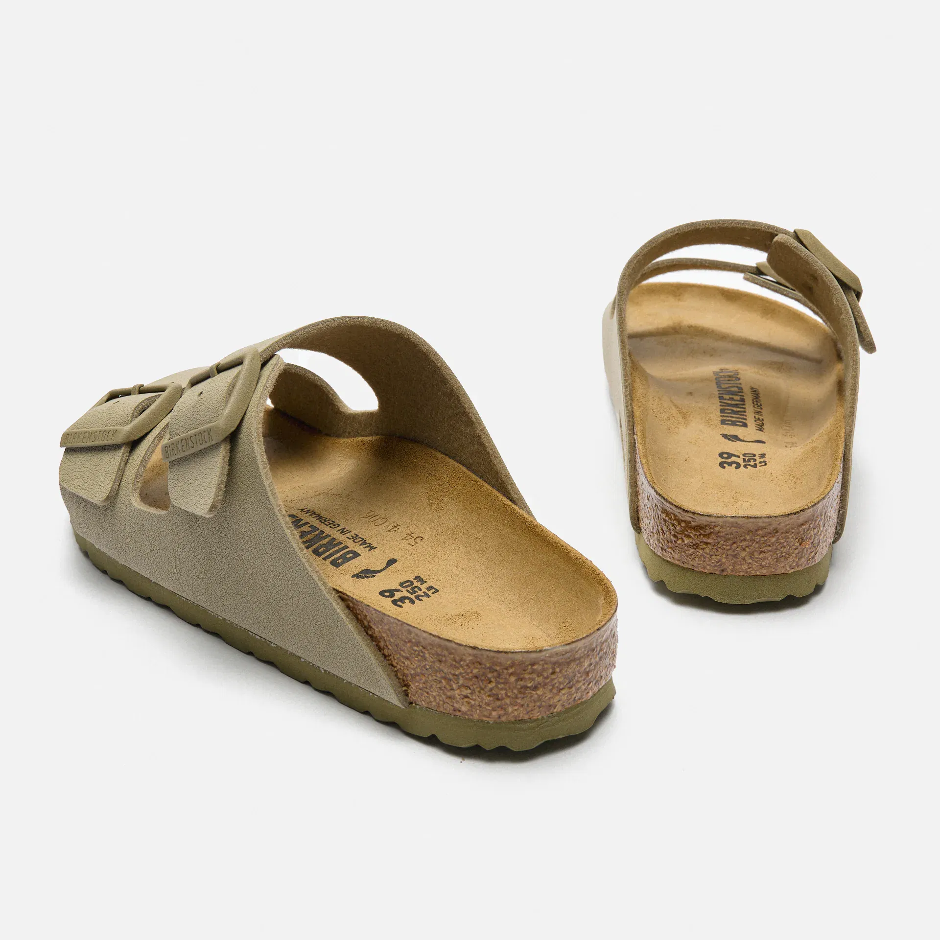 Birkenstock Arizona Narrow Birko-Flor Sandals Faded Khaki