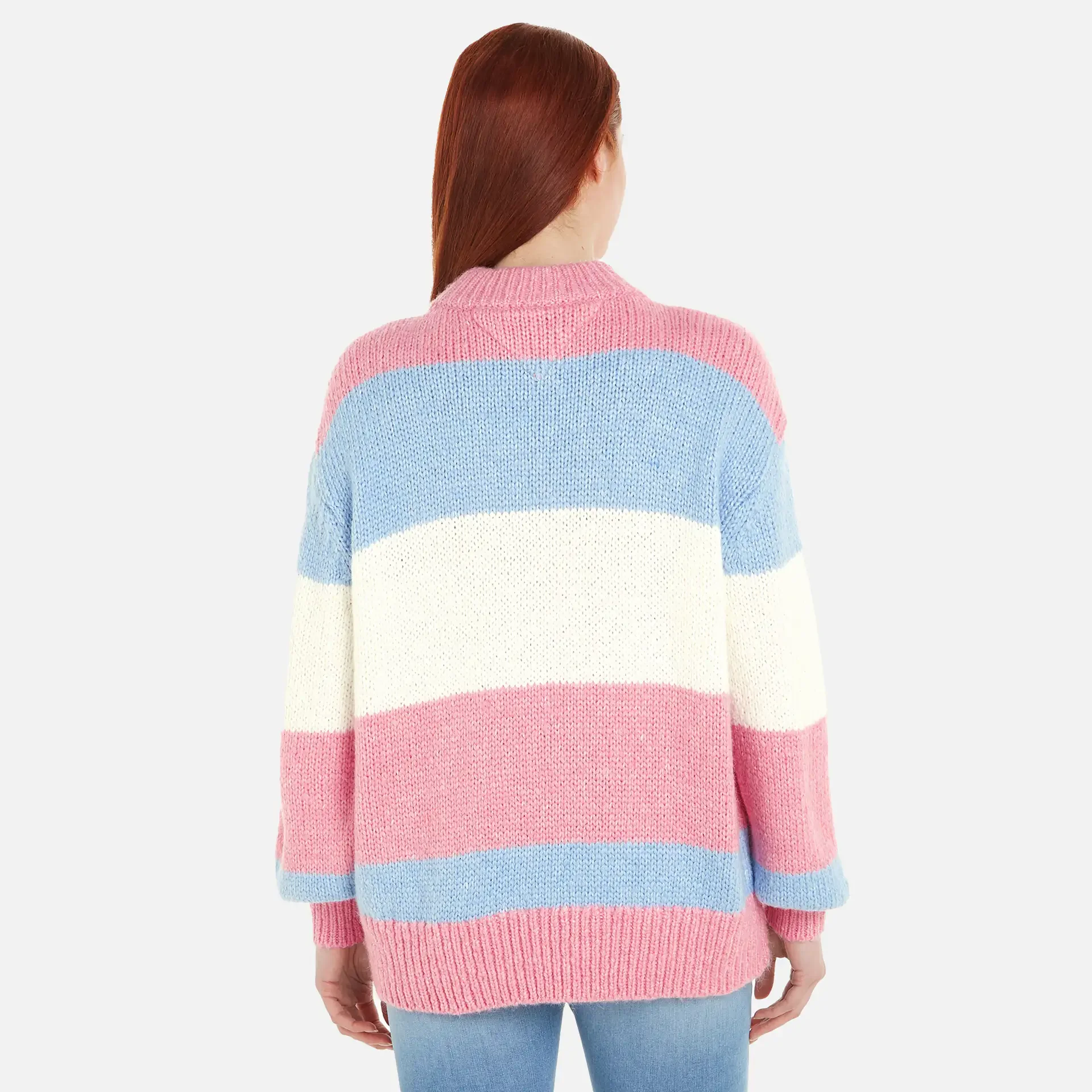Tommy Jeans Colorblock Sweater Ballet Pink/Stripe