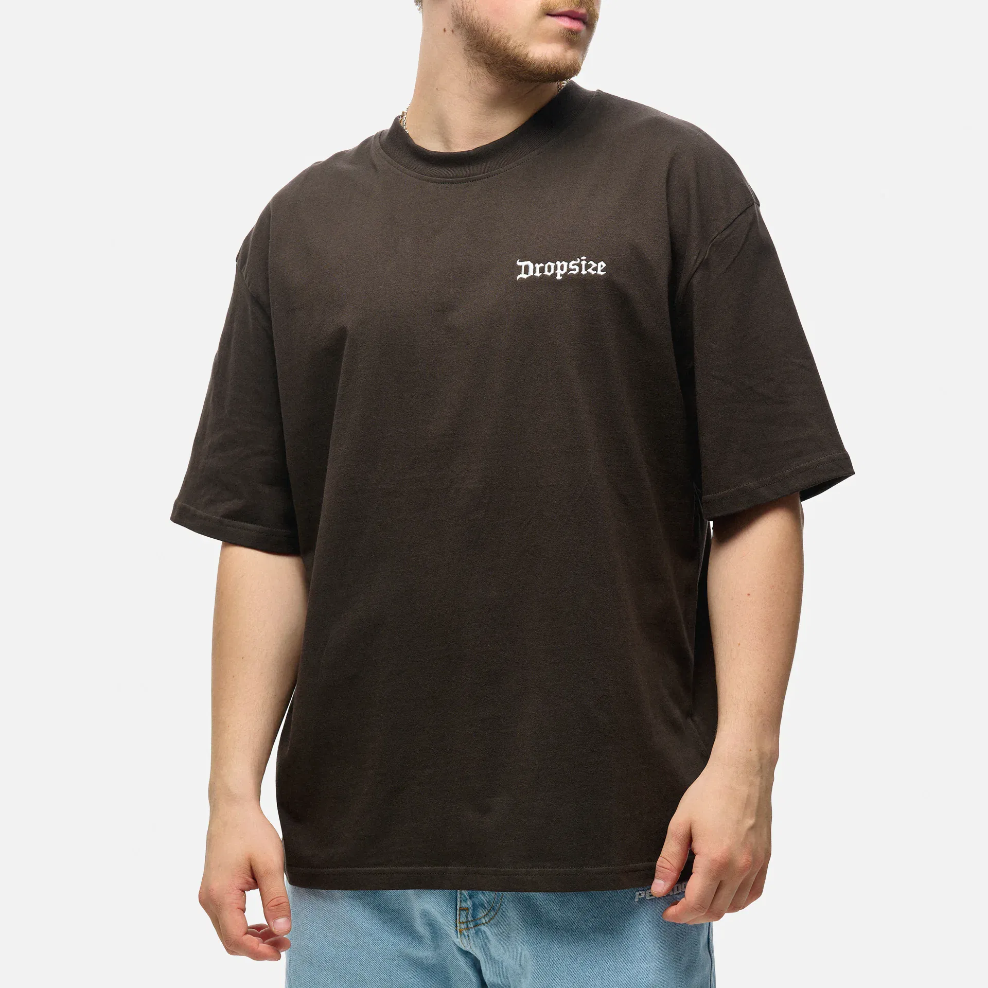 Dropsize Heavy Oversized Backprint T-Shirt Washed Black