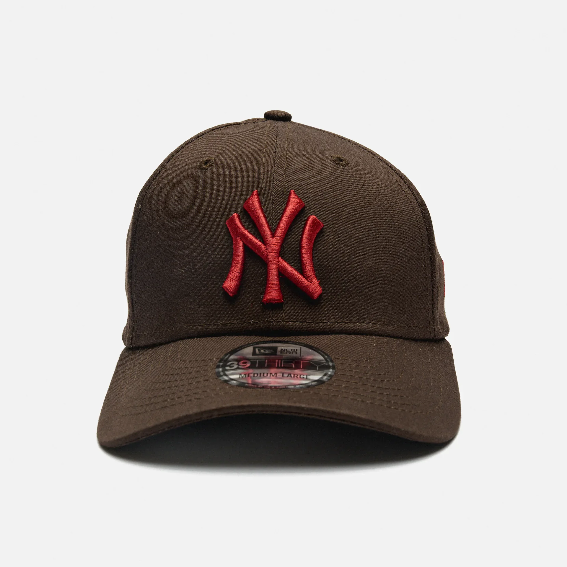 New Era MLB NY Yankees League Essential 39Thirty Stretch Fit Cap Brown/Red