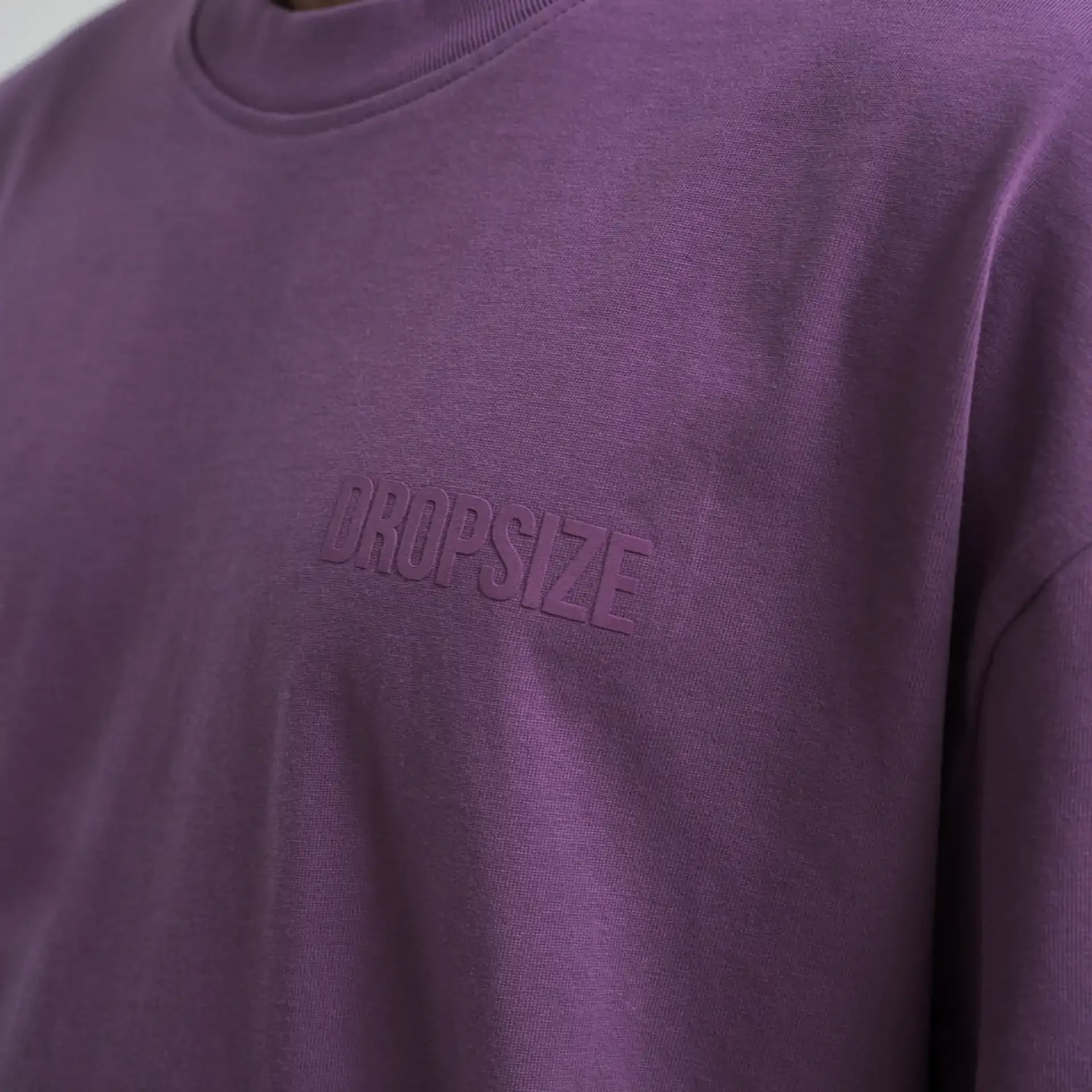 Dropsize Heavy Oversize HD Print T-Shirt Washed Purple