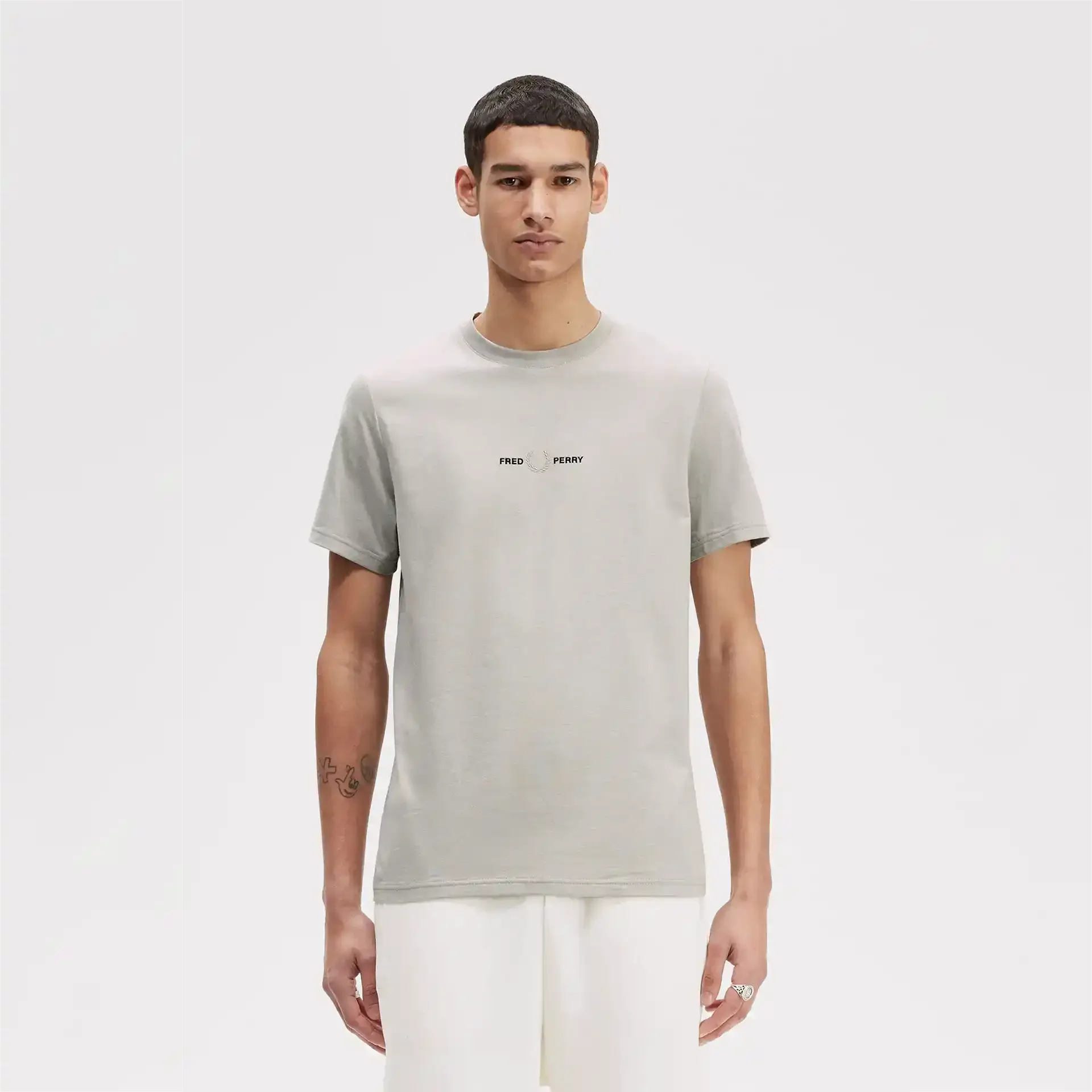 Fred Perry Embroidered T-Shirt Limestone