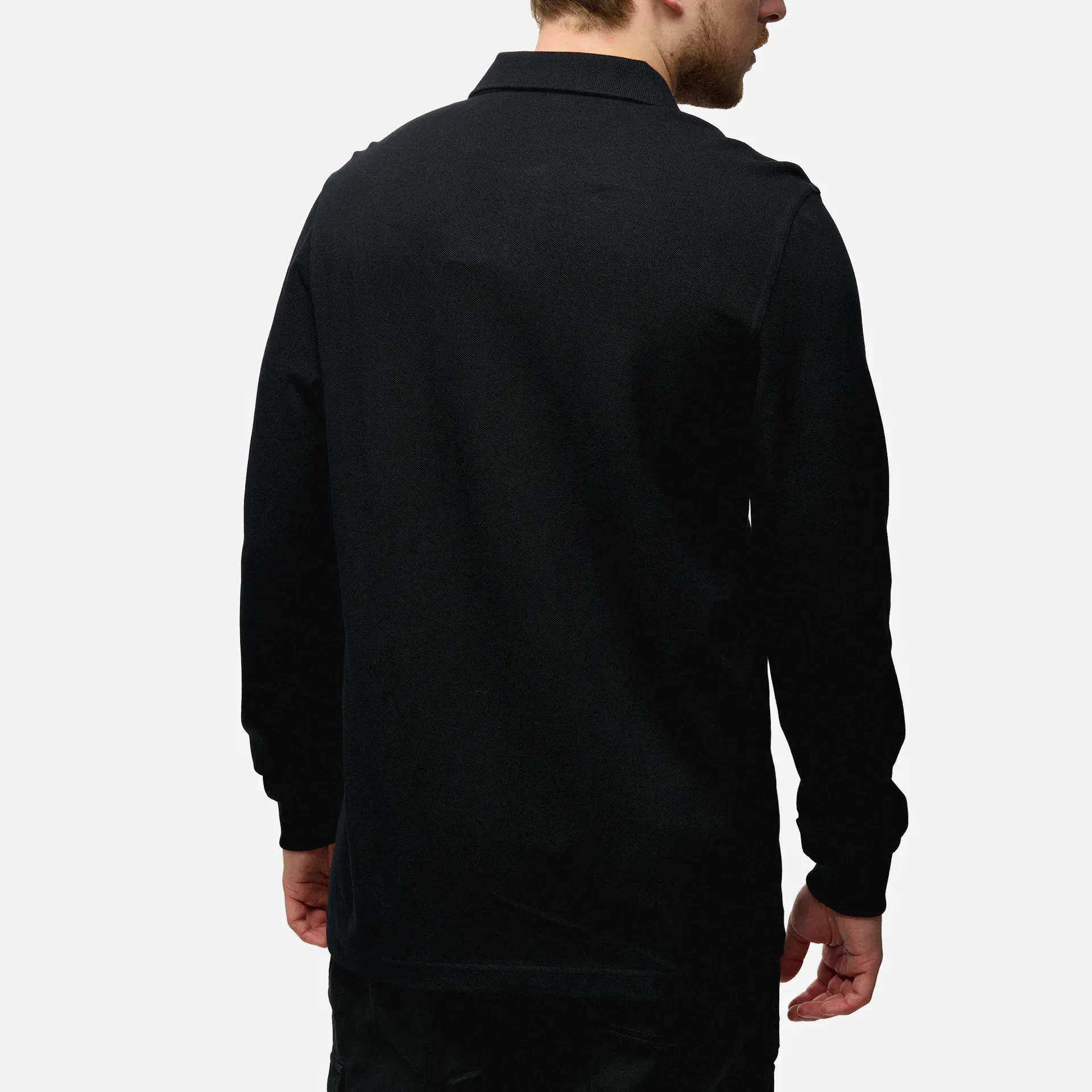 Fred Perry Plain Long Sleeve Shirt Black/Whiskey Brown