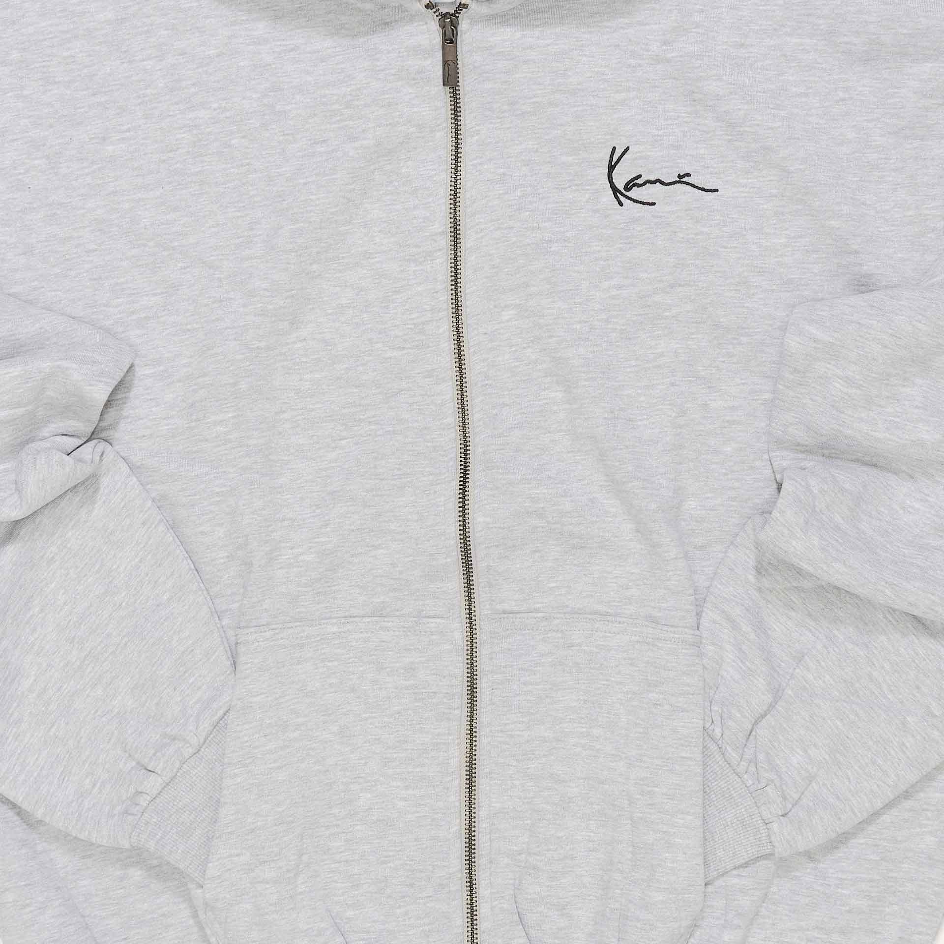 Karl Kani Chest Signature Essential Zip Hoody Ash Grey