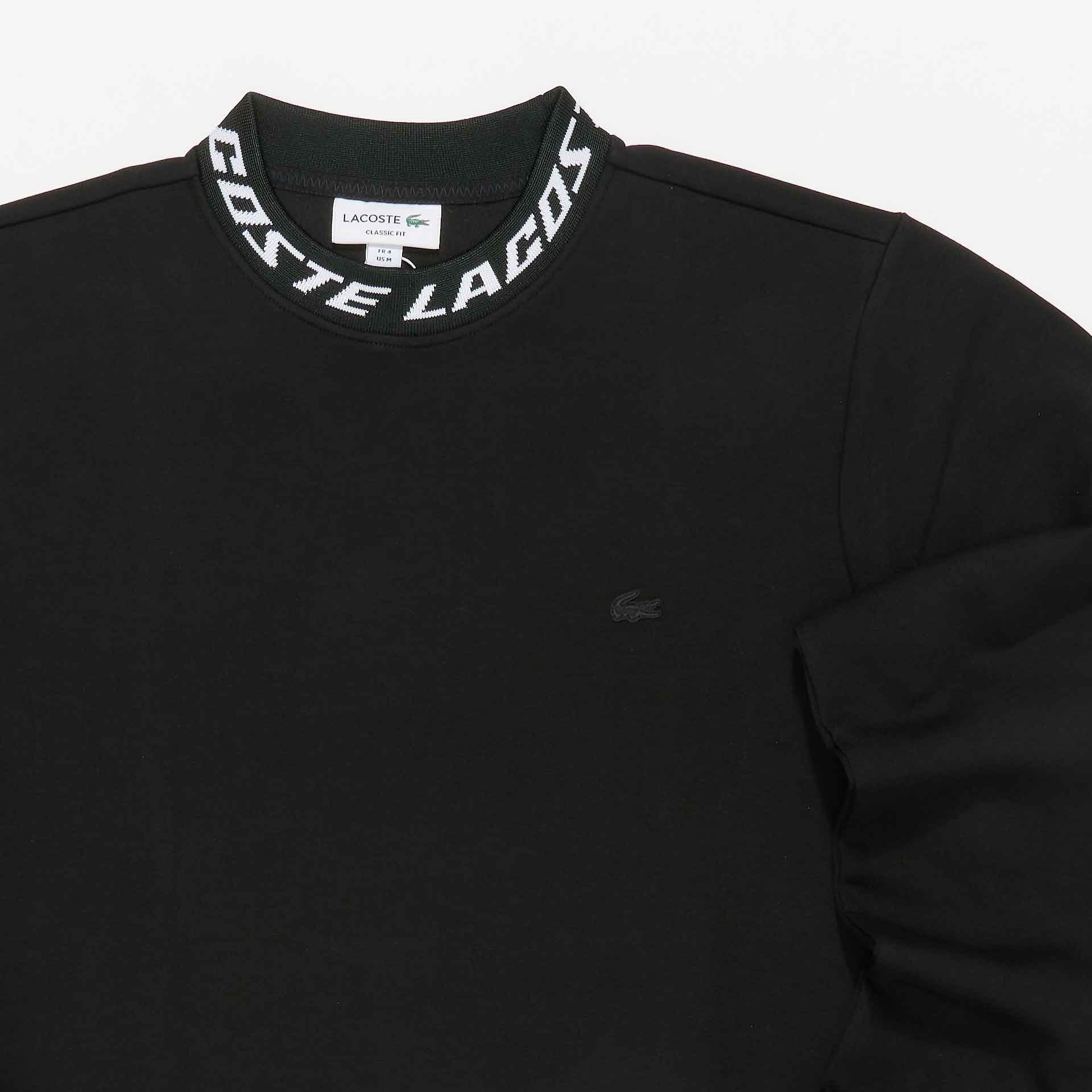 Lacoste Branded Collar Pullover Black