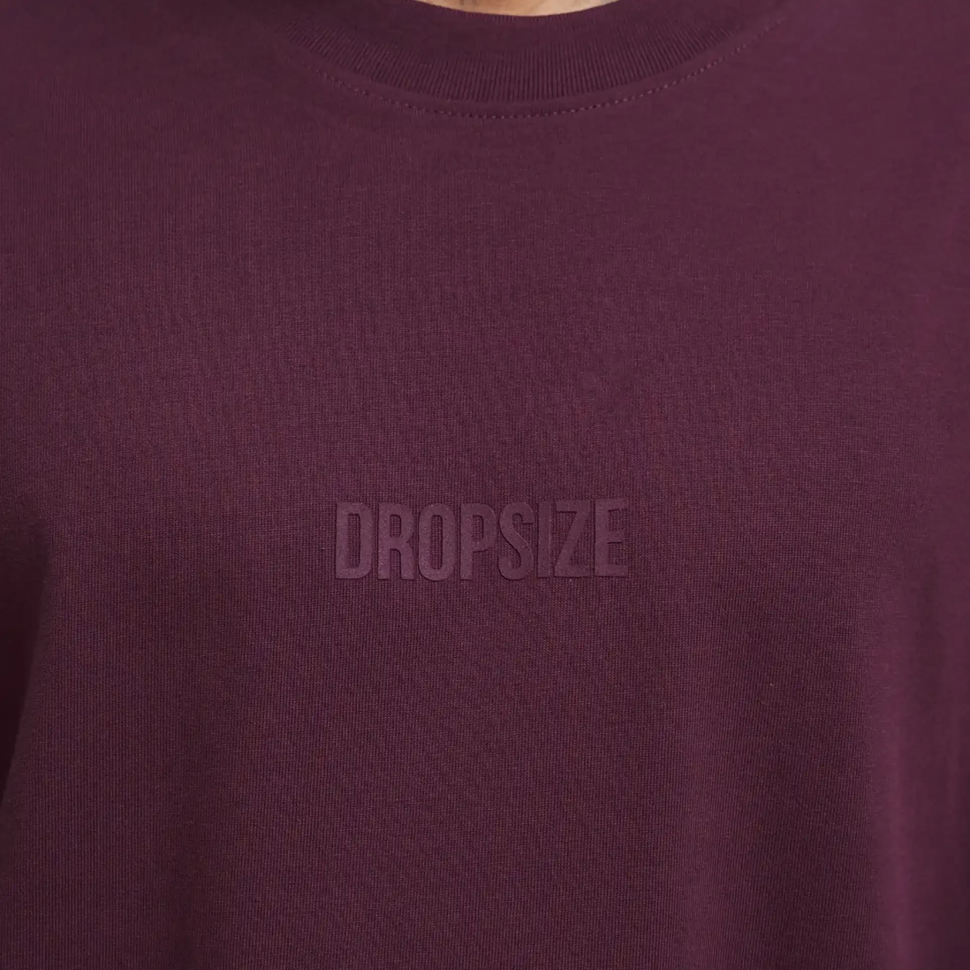 Dropsize Heavy HD Front Logo T-Shirt Grape Wine