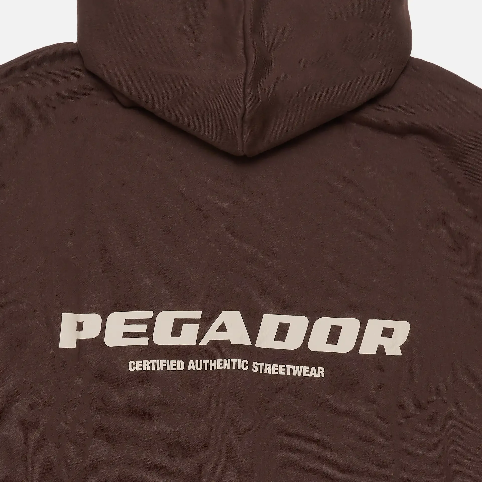 PEGADOR Colne Logo Oversized Hoodie Oak Brown