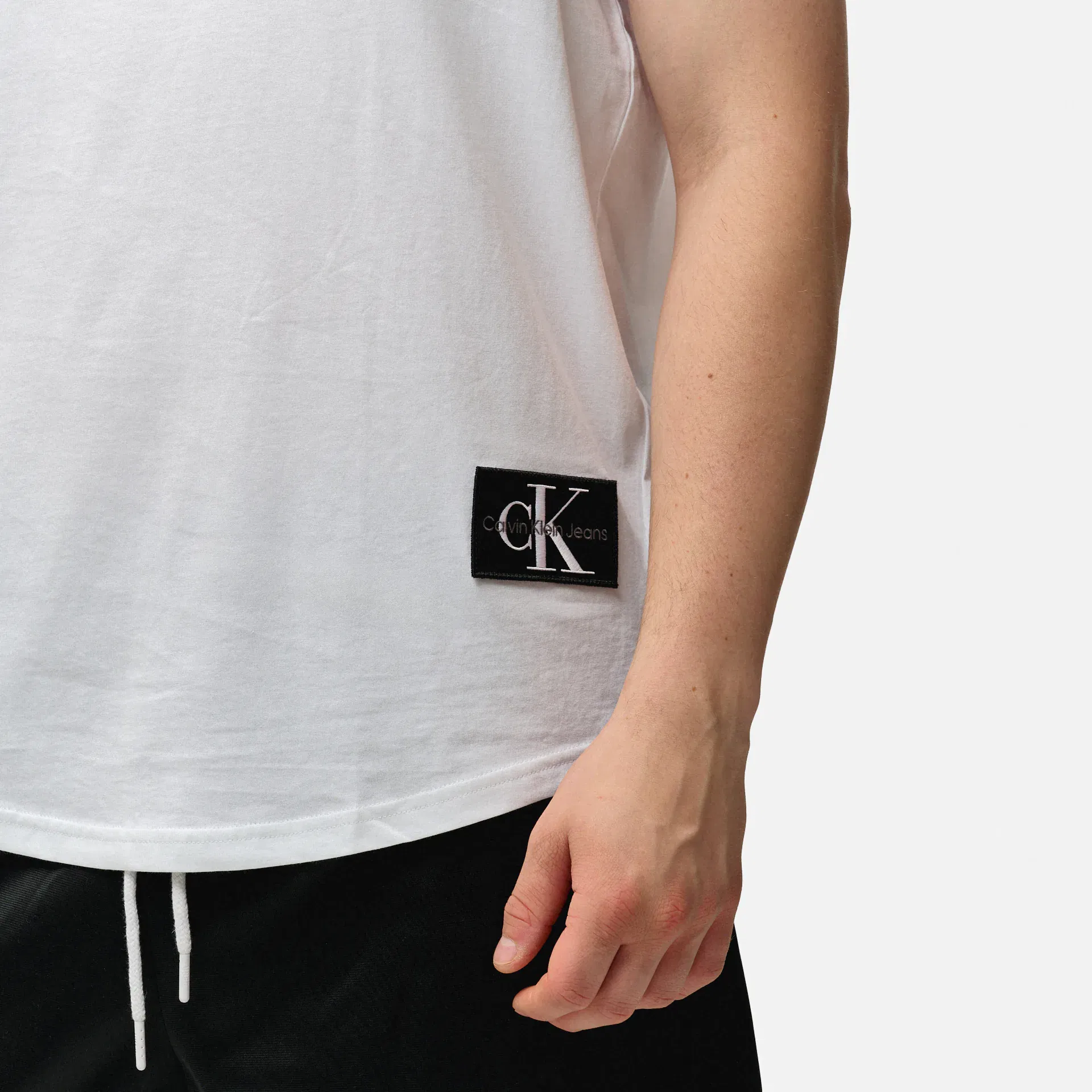 Calvin Klein Jeans Monologo Badge Tank Bright White