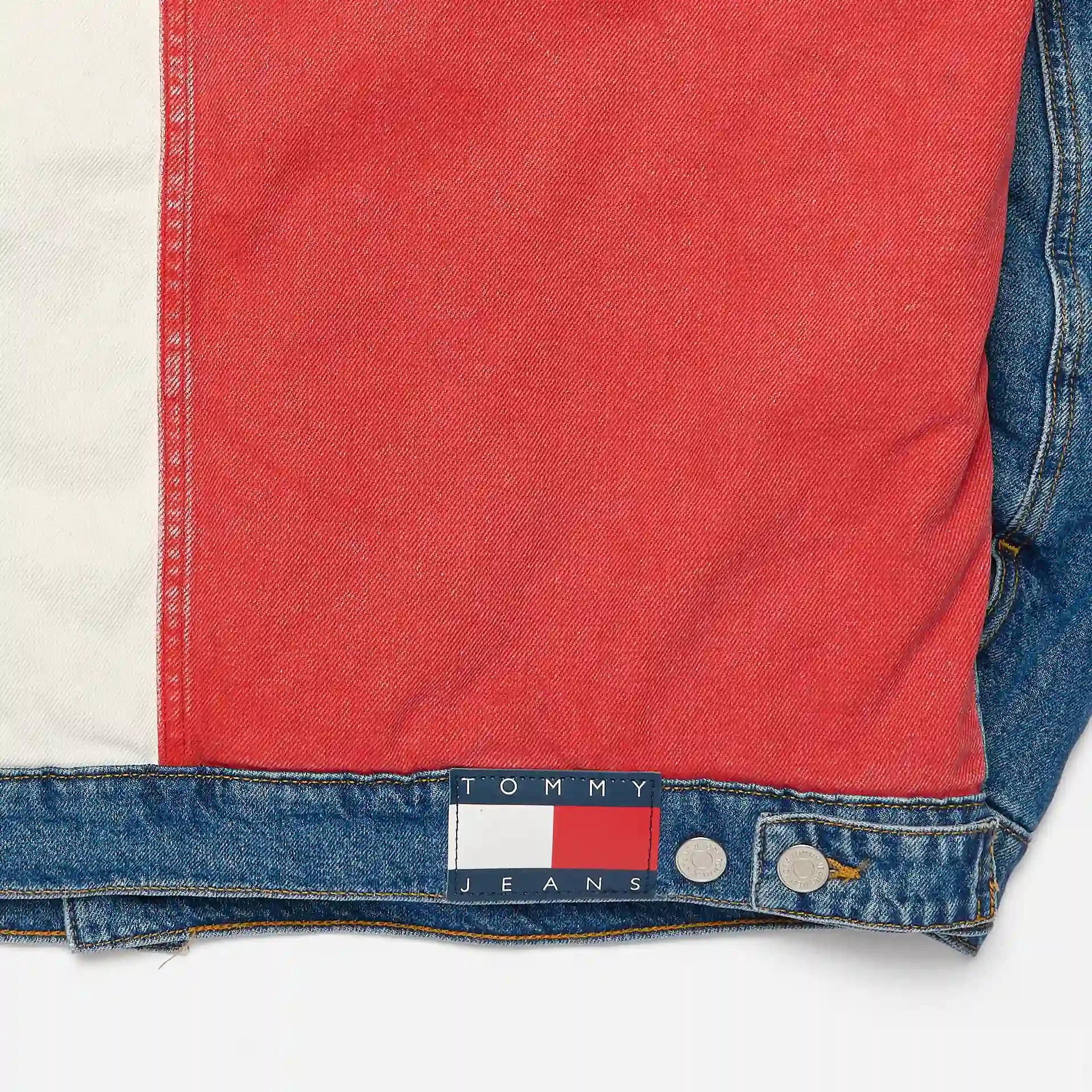 Tommy Jeans Sherpa Flag Jacket Denim Medium 