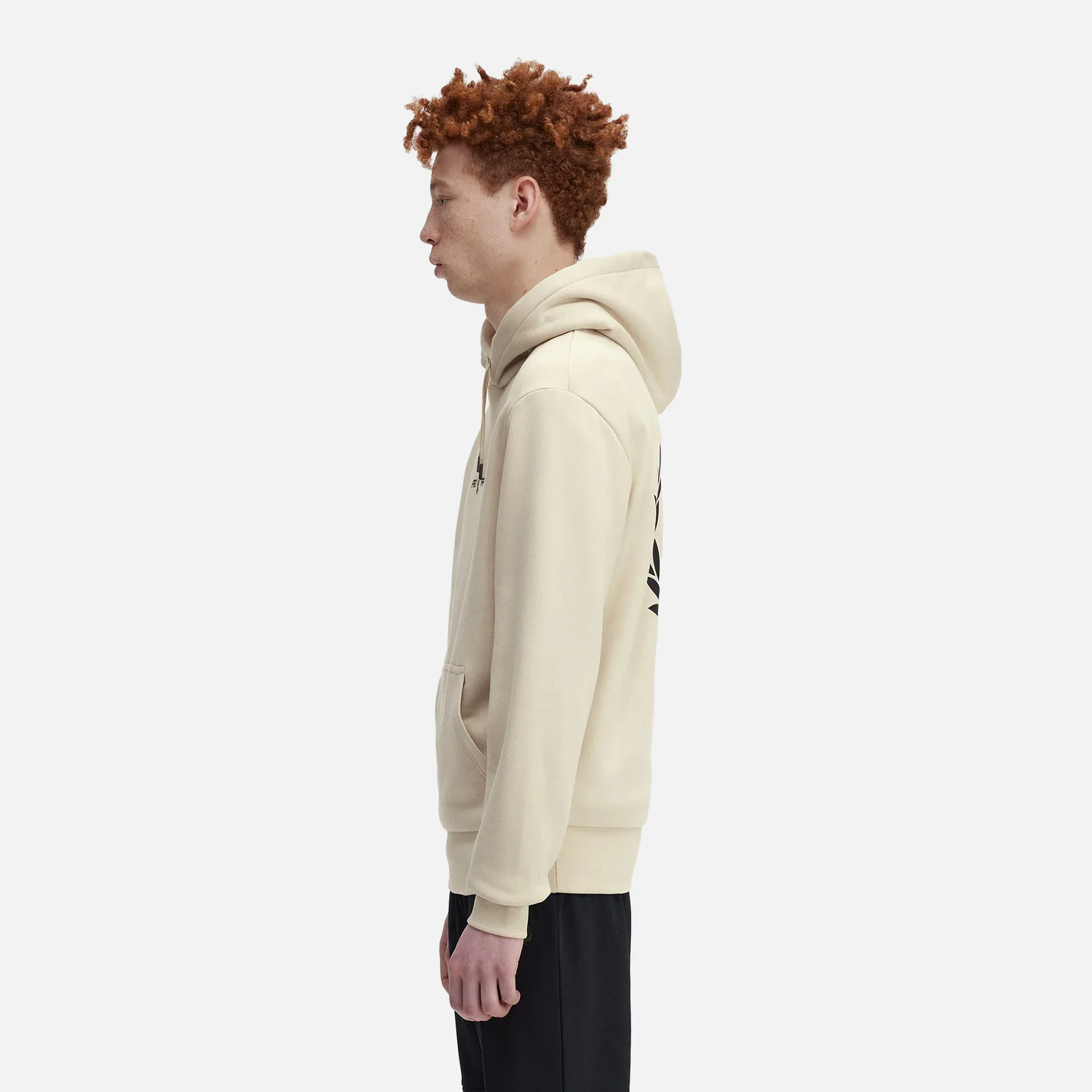 Fred Perry Front Back Graphic Hoodie Oatmeal