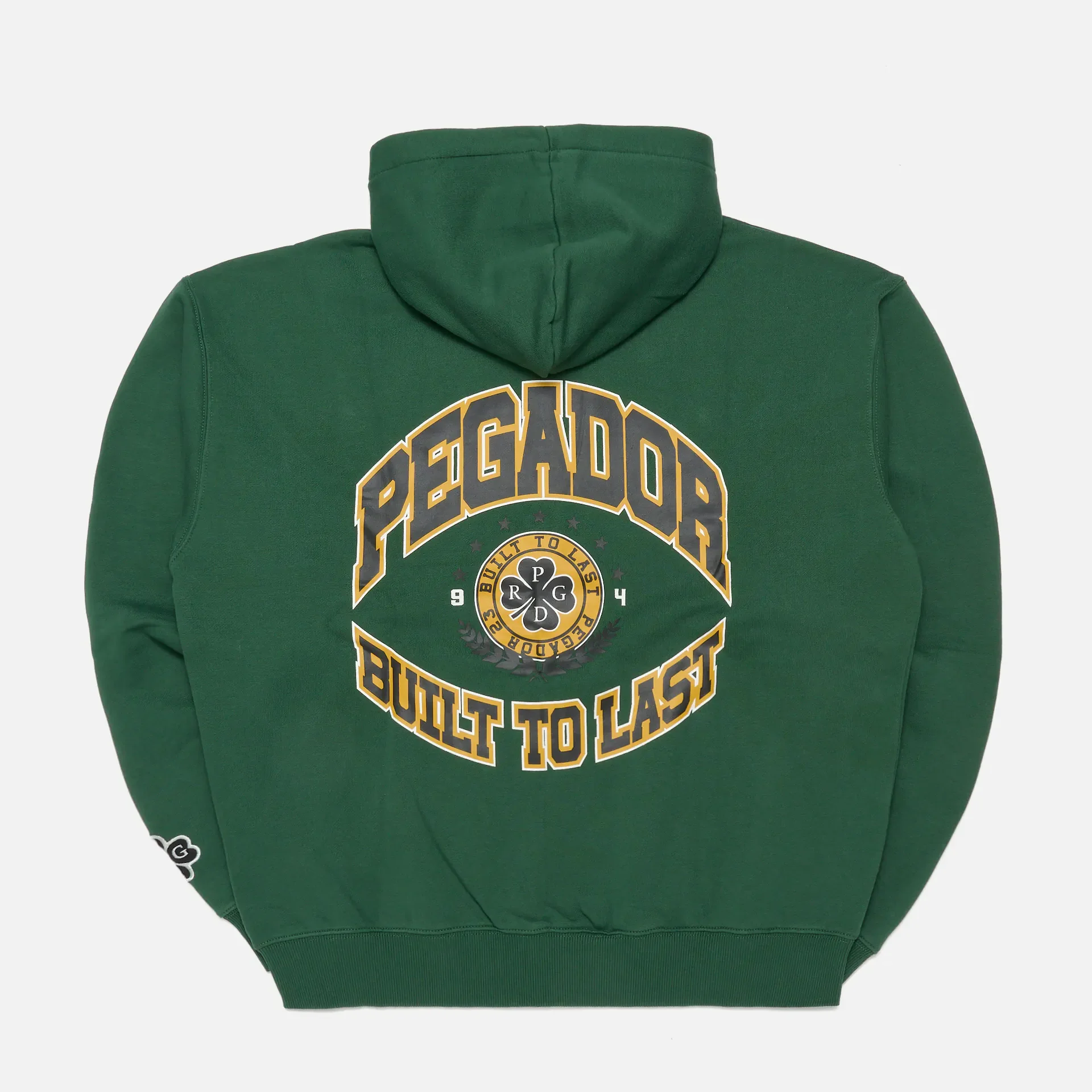 PEGADOR Smith Logo Oversized Hoodie Vintage Washed British Green