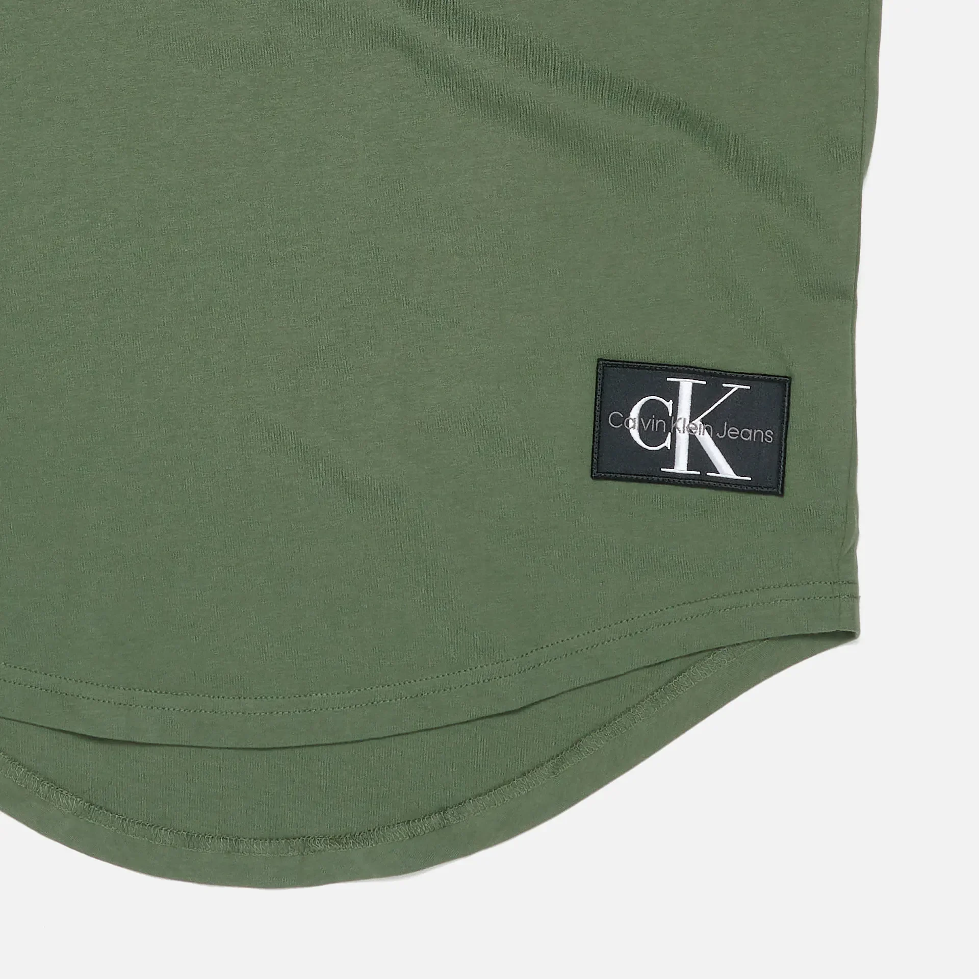 Calvin Klein Jeans Badge Turn Up Sleeve T-Shirt Thyme