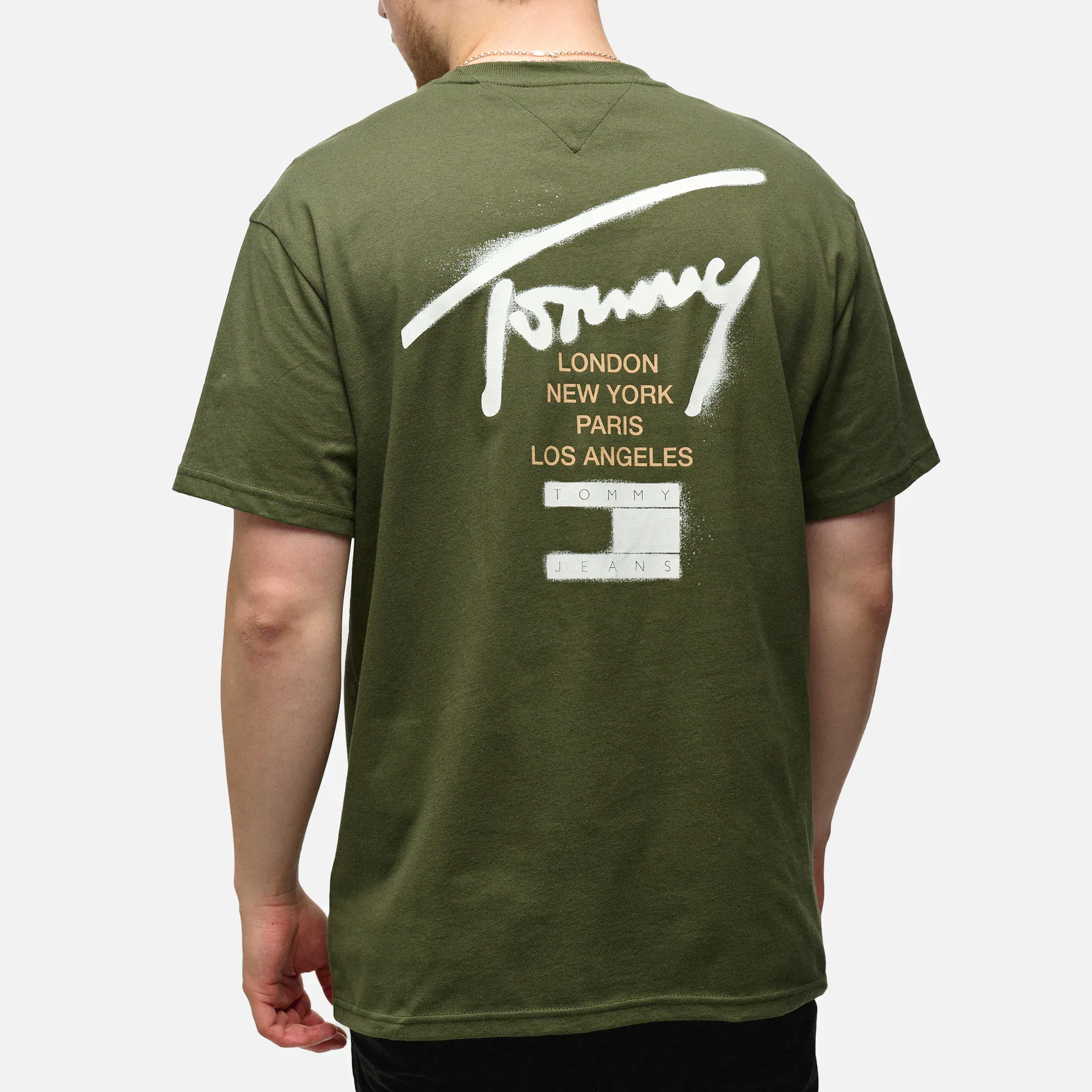 Tommy Jeans Regular Graffiti Sig T-Shirt Green