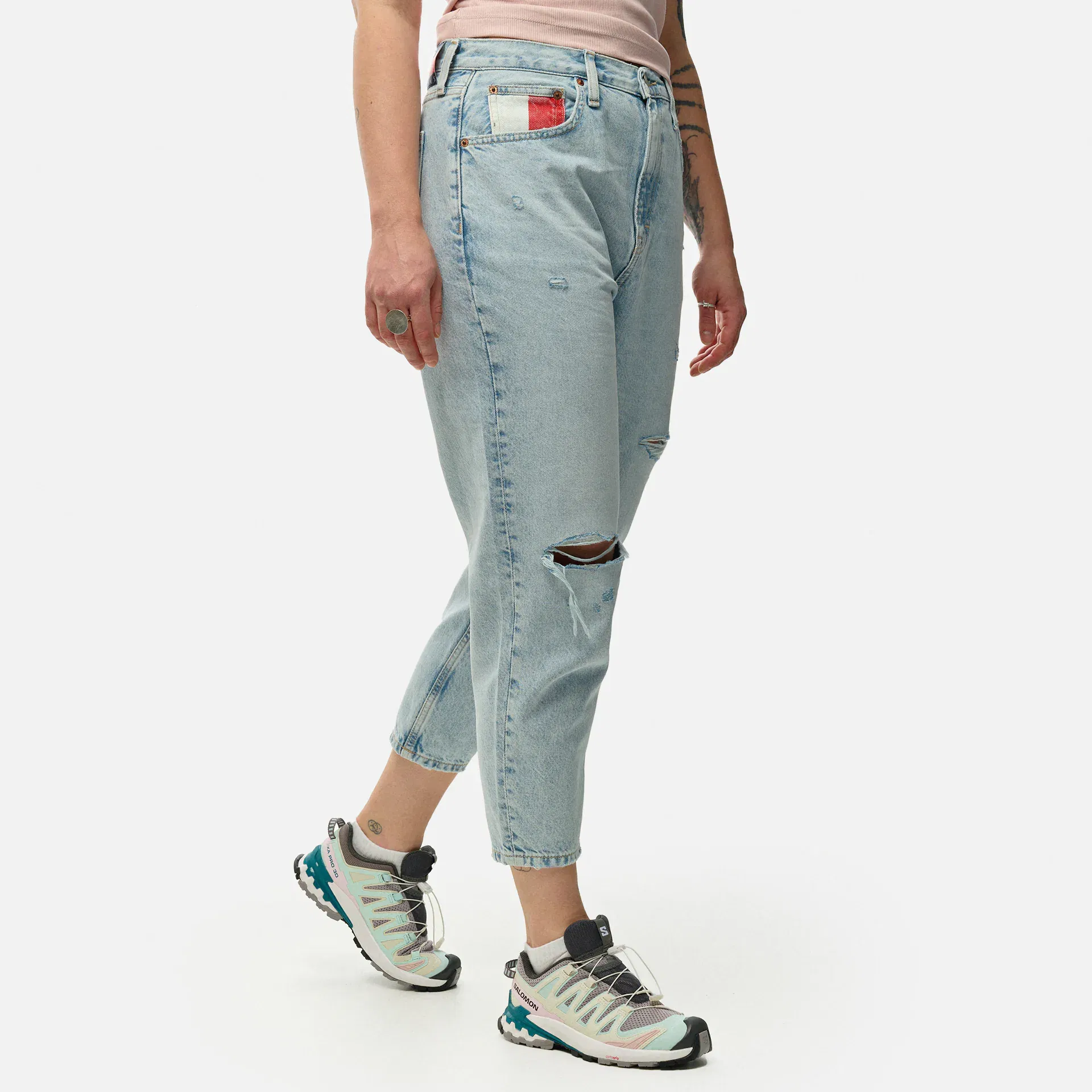Tommy Jeans Mom Jeans Ultra High Rise Tapered Flag Jeans Denim