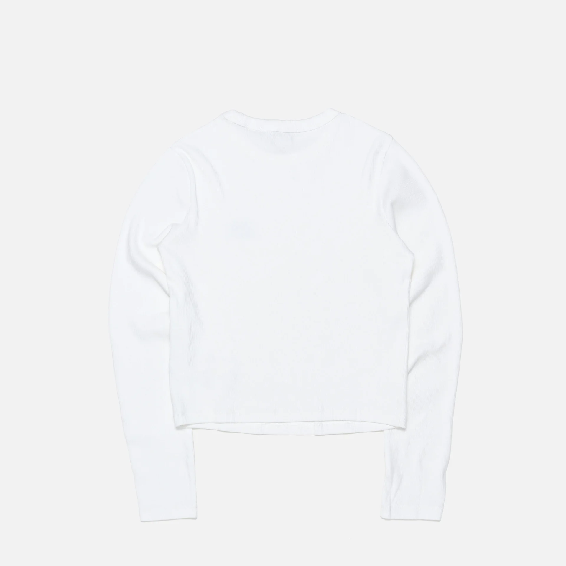 Calvin Klein Jeans Woven Label Rib Long Sleeve Bright White