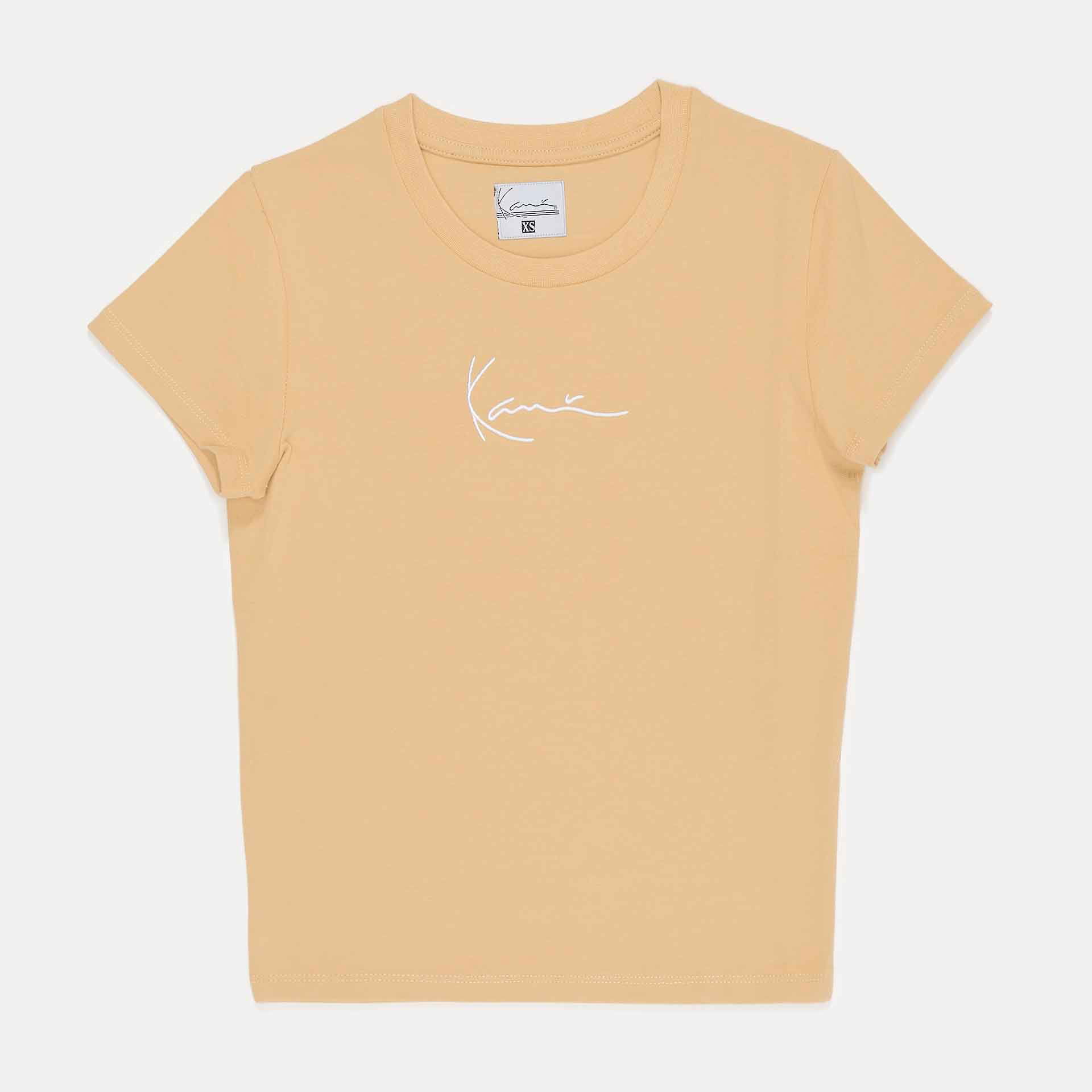 Karl Kani Small Signature Essential Tight T-Shirt Sand