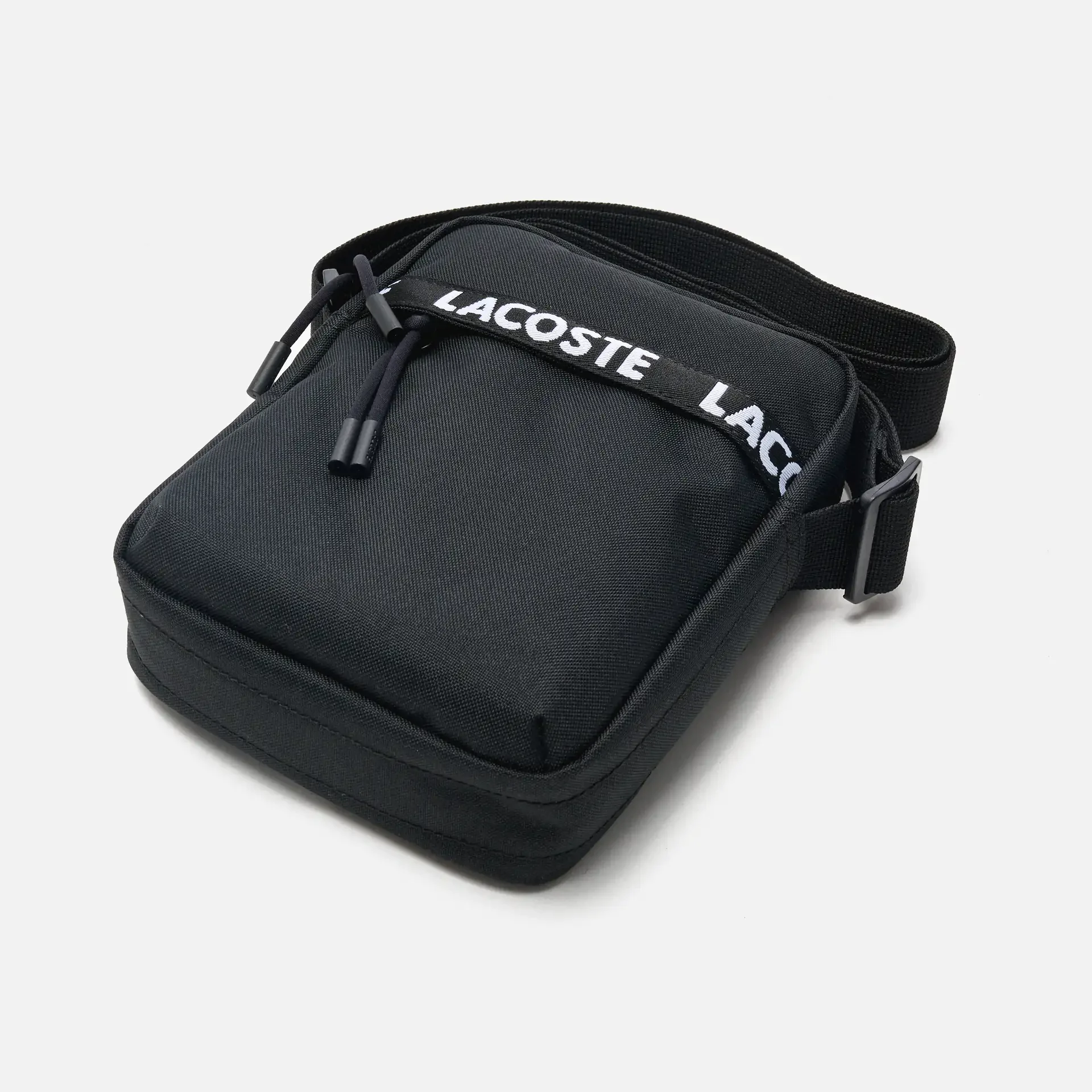  Lacoste Vertical Camera Bag Tape Noir