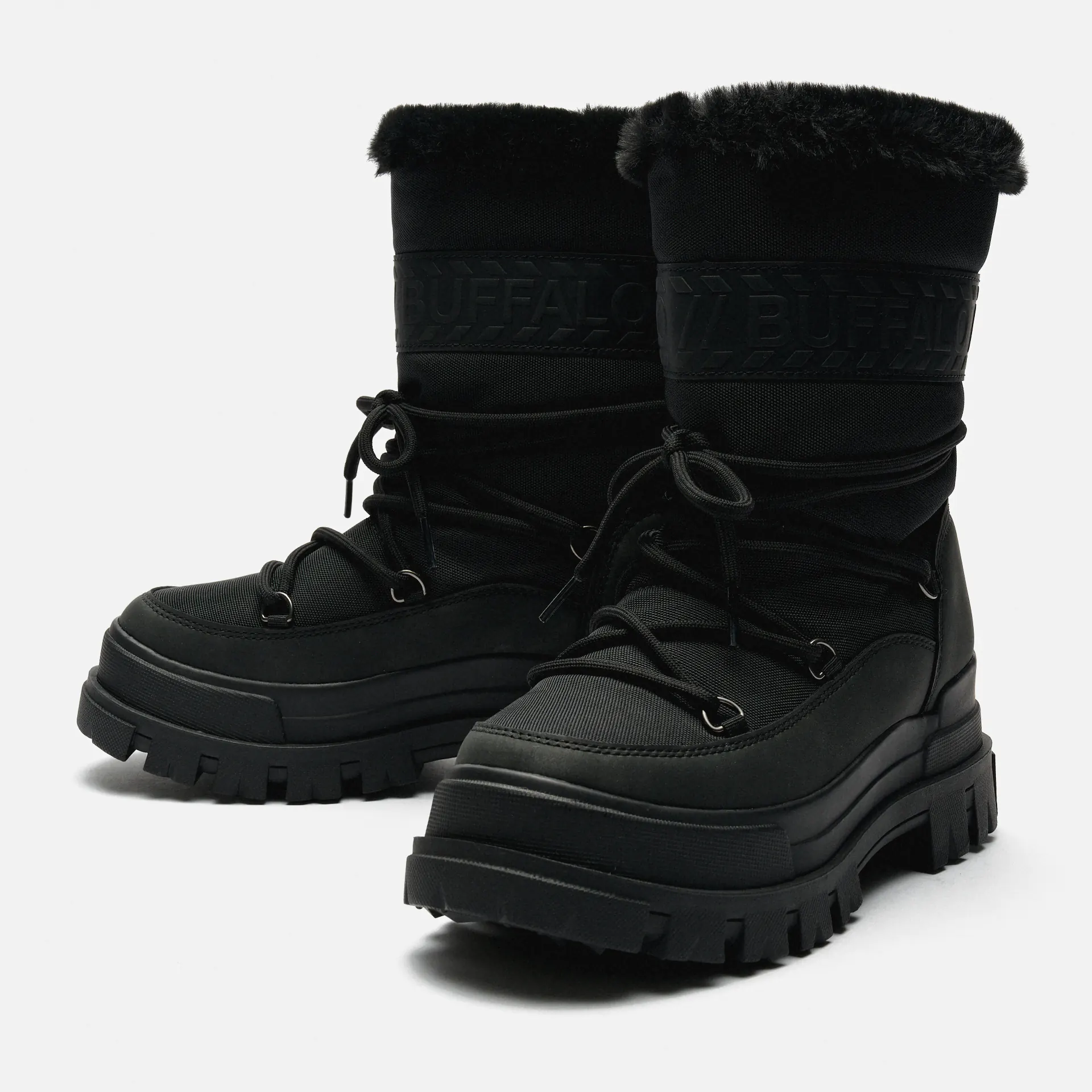 Buffalo Aspha Blizzard 2 Vegan Nylon/Nubuck Boots Black