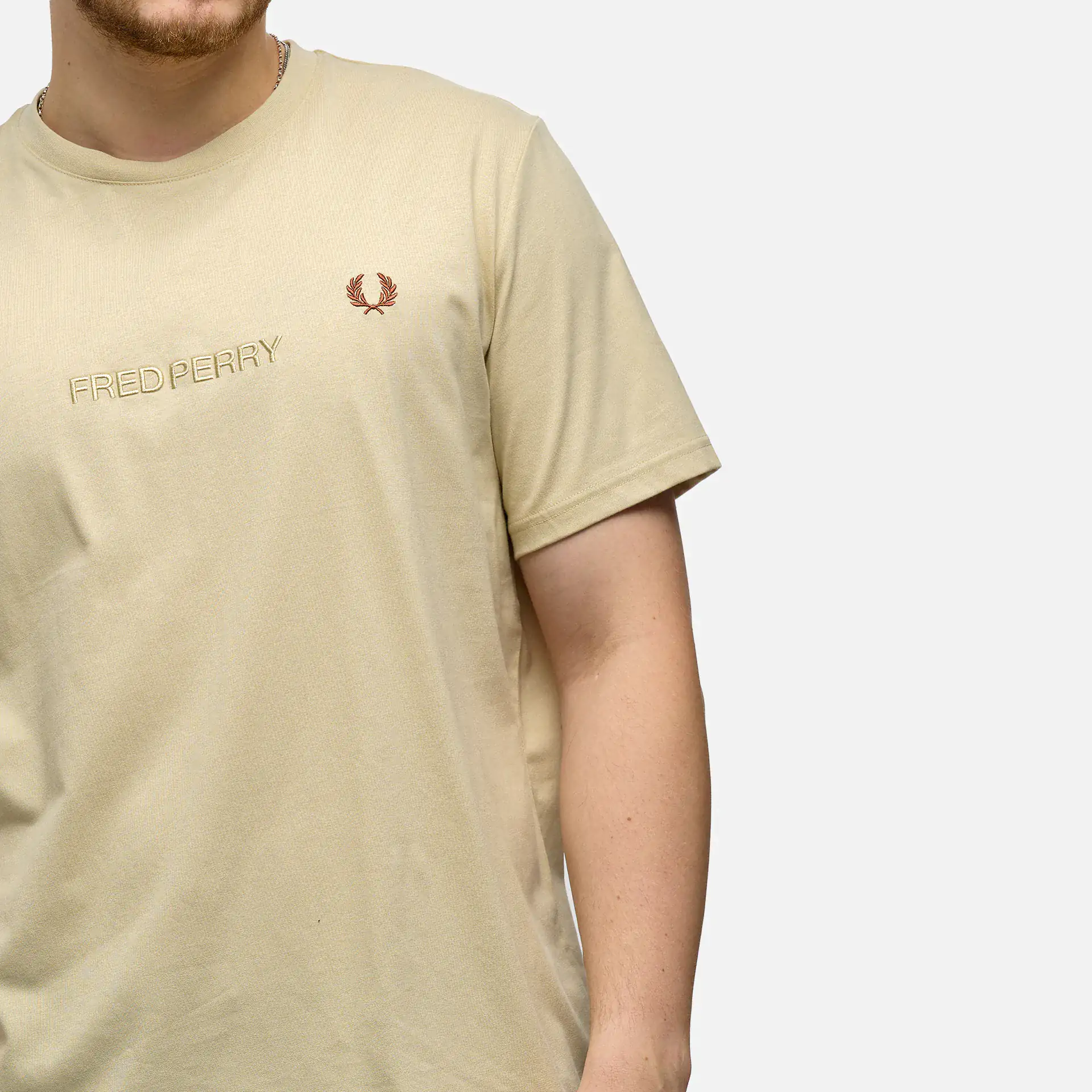 Fred Perry Embroidered T-Shirt Oatmeal