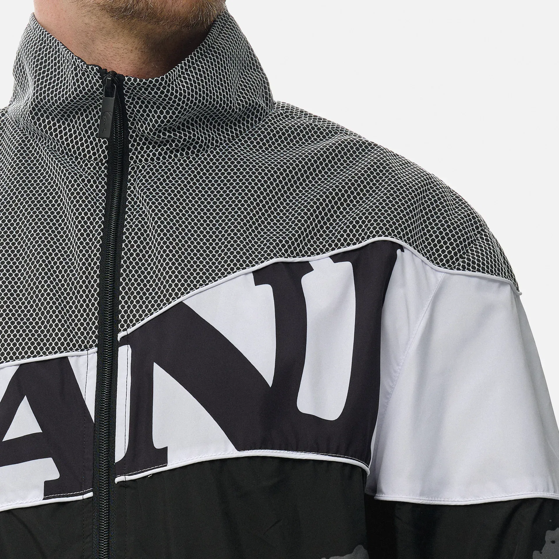 Karl Kani Wavy Retro Block Trackjacket Black White