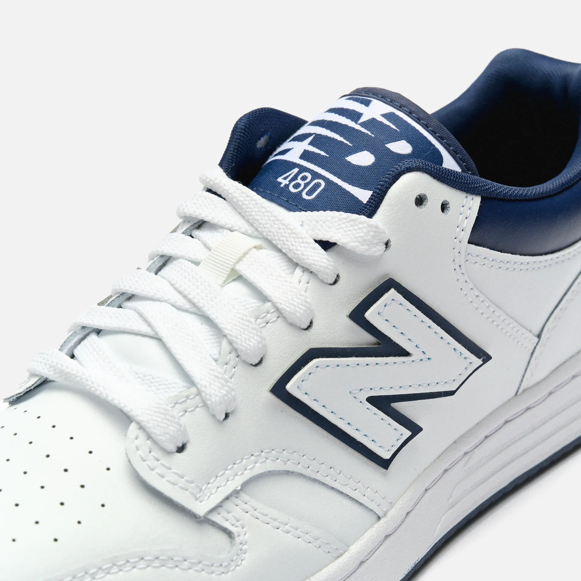 New Balance BB480 Court Sneaker White/Navy