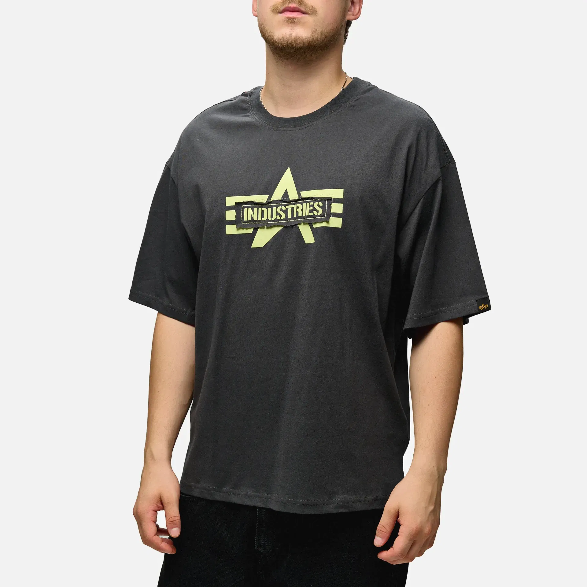 Alpha Industries Logo Edge T-Shirt Grey