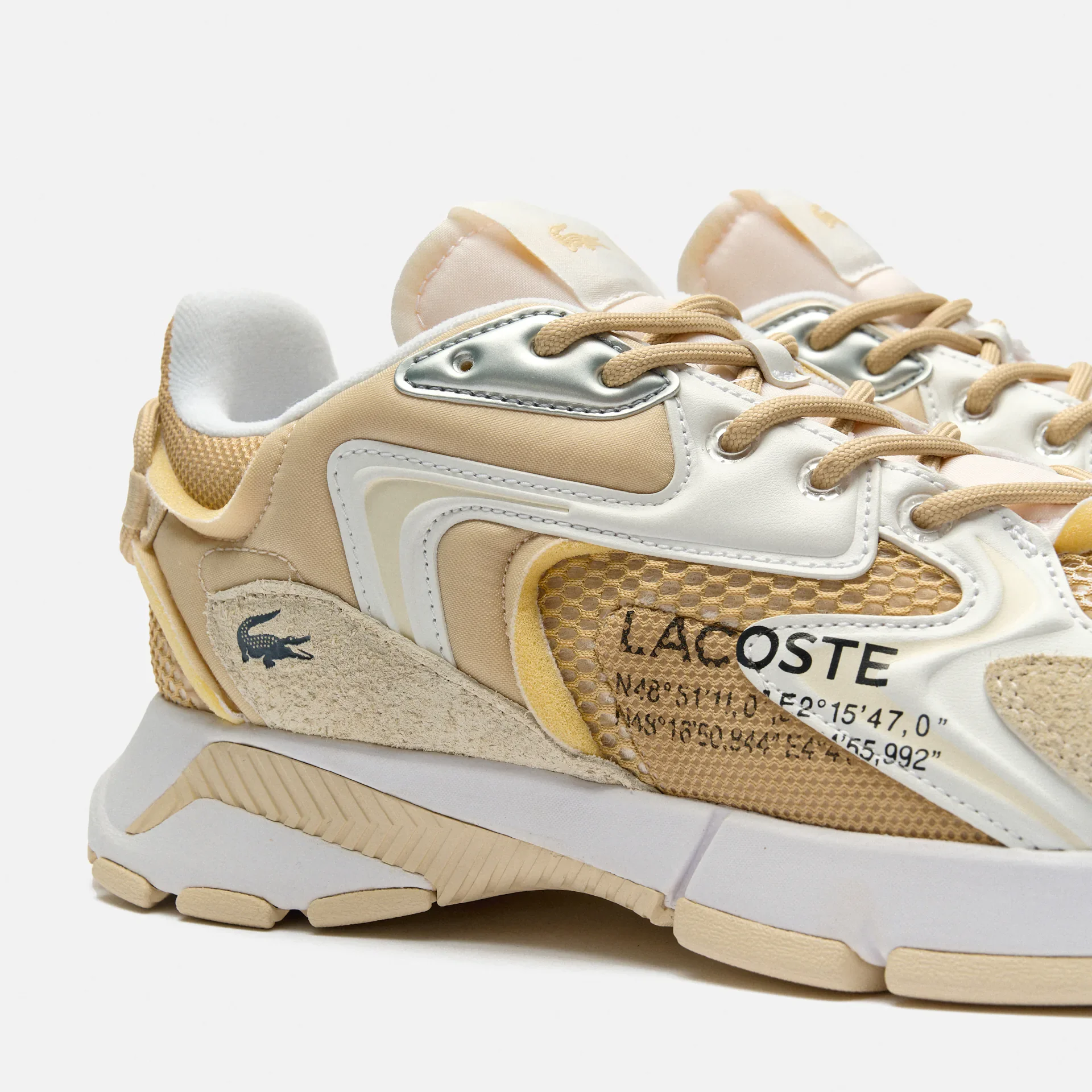 Lacoste L003 Neo Textile Sneaker Beige/White