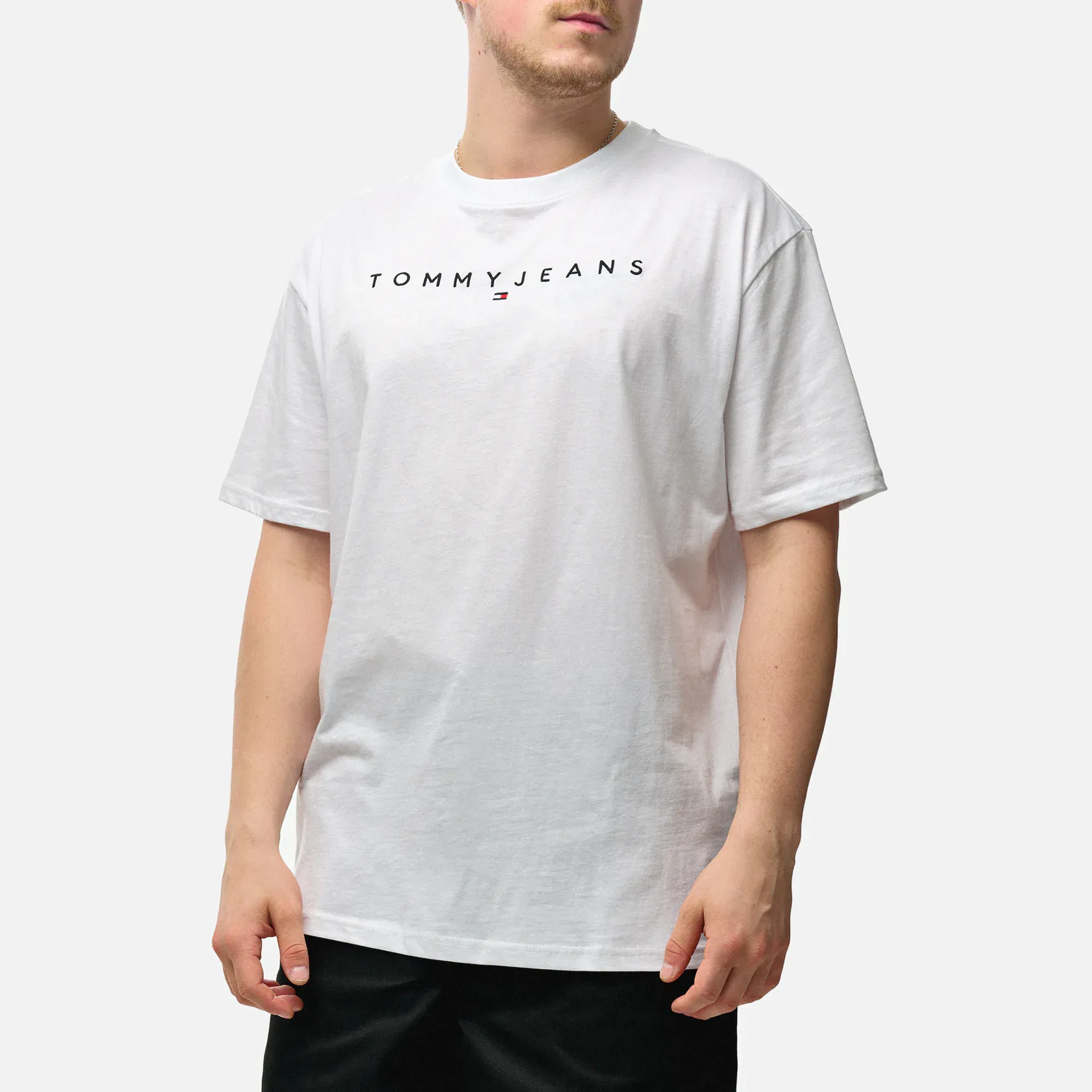 Tommy Jeans Linear Logo T-Shirt White