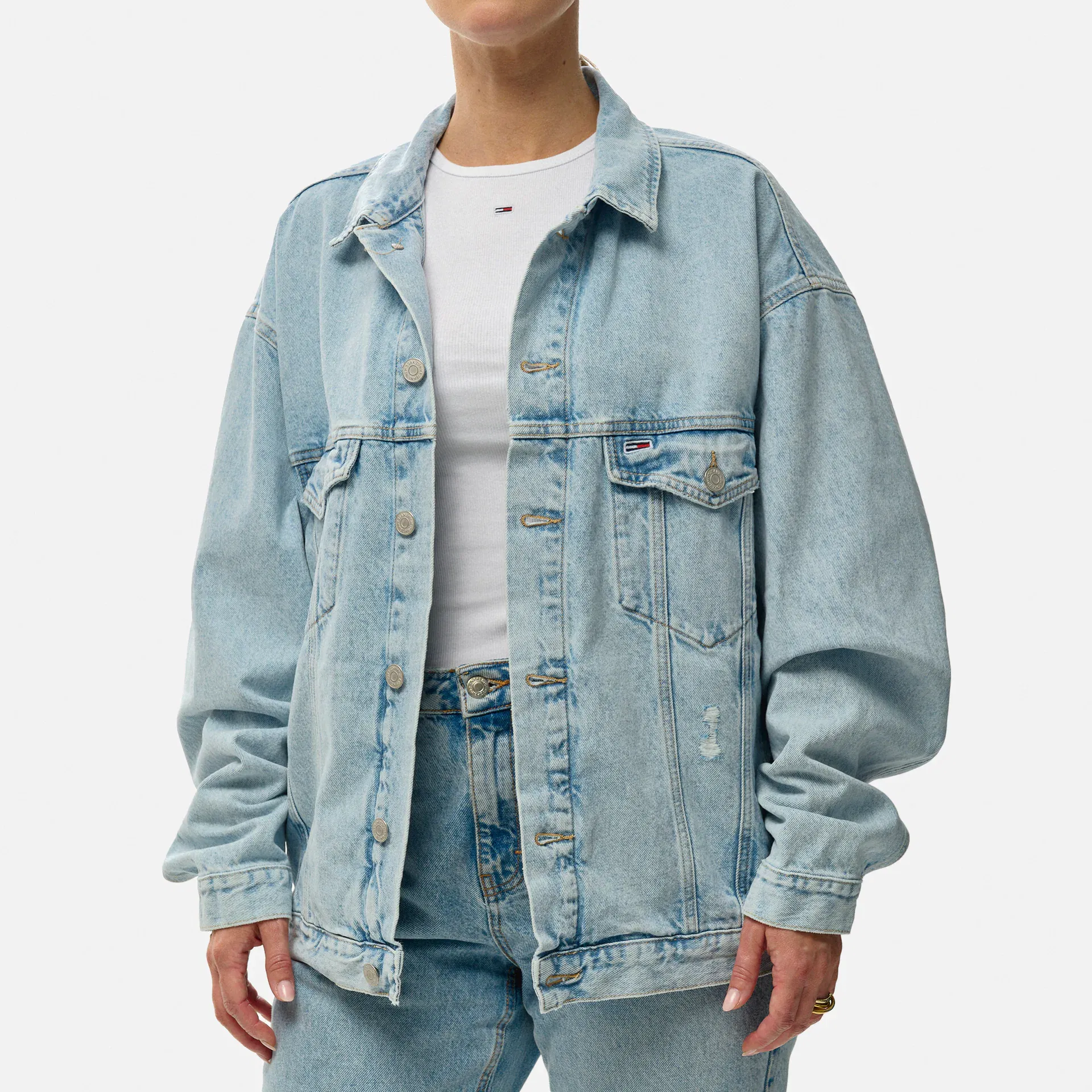 Tommy Jeans Oversized Jacket Arch Denim Light