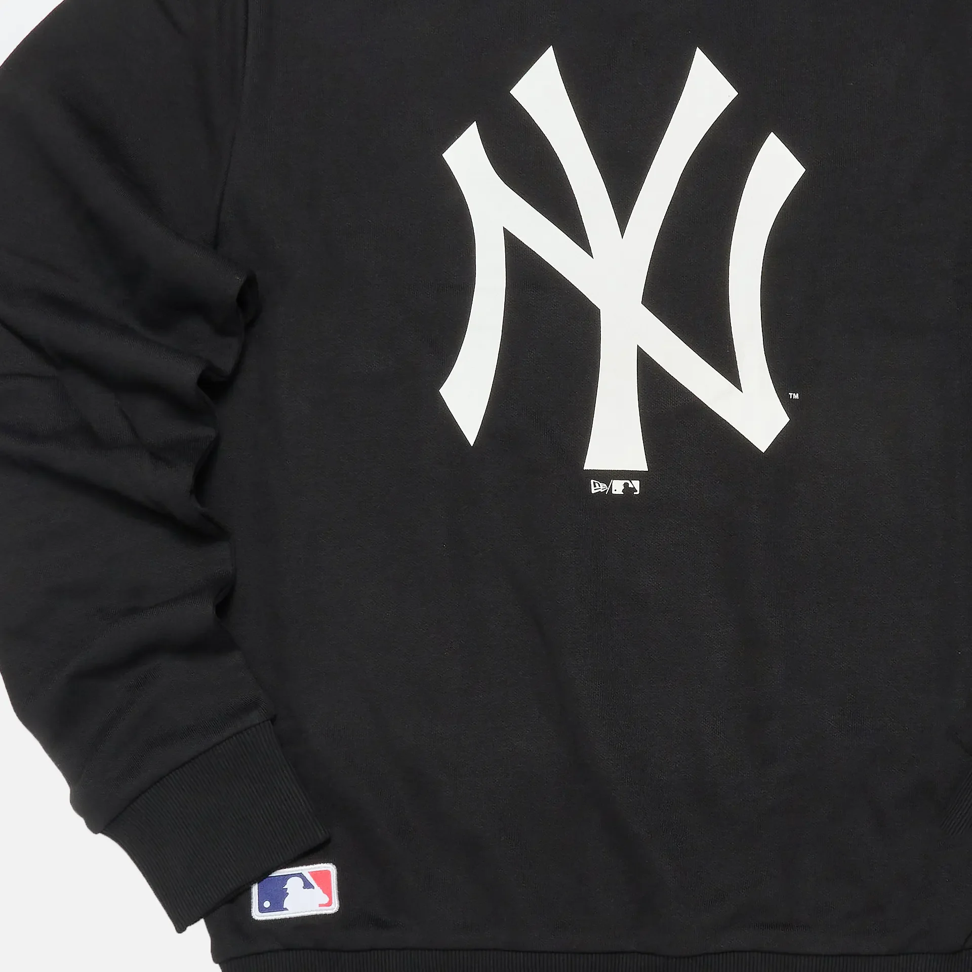New Era MLB NY Yankees Team Logo Crewneck Pullover Black