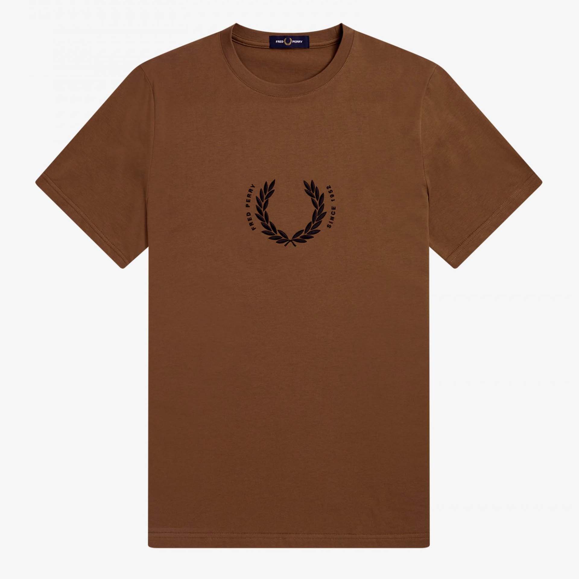 Fred Perry Circle Branding T-Shirt Shaded Stone