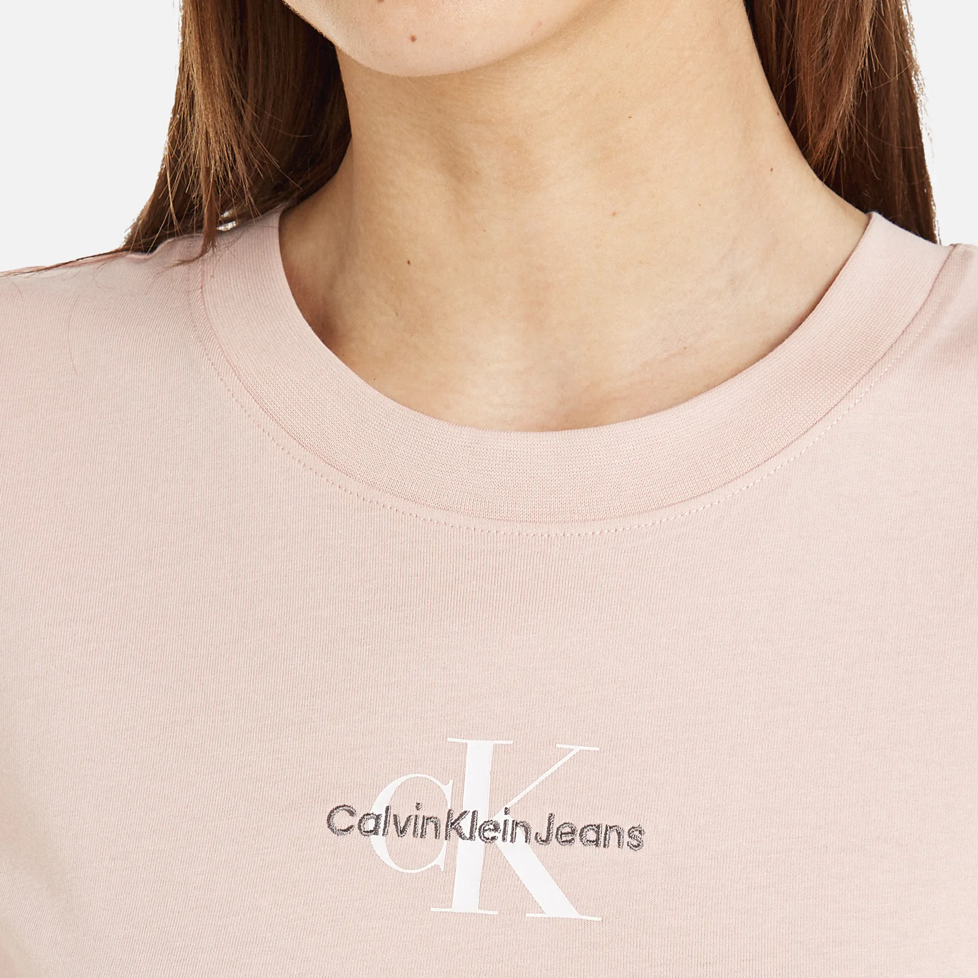 Calvin Klein Jeans Monologo Slim T-Shirt Sepia Rose