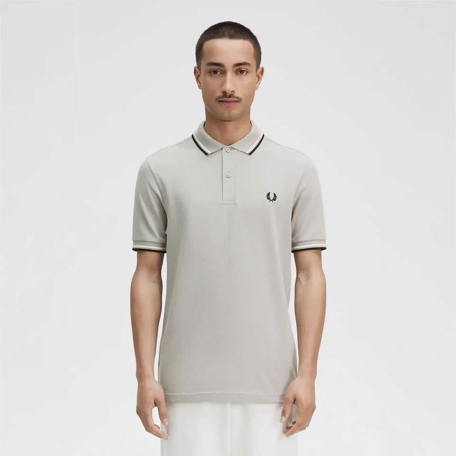 Fred Perry Twin Tipped Polo Shirt Limestone