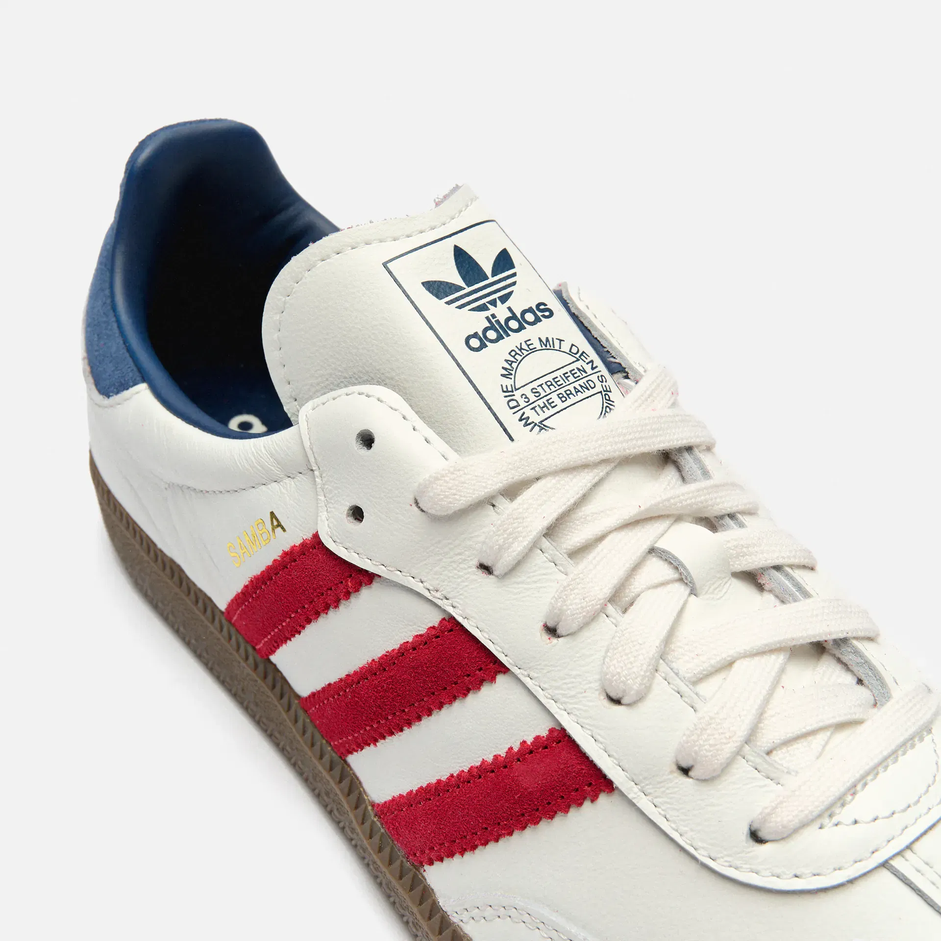 adidas Originals Samba Sneaker OG Core White/Team Victory Red/Night Indigo