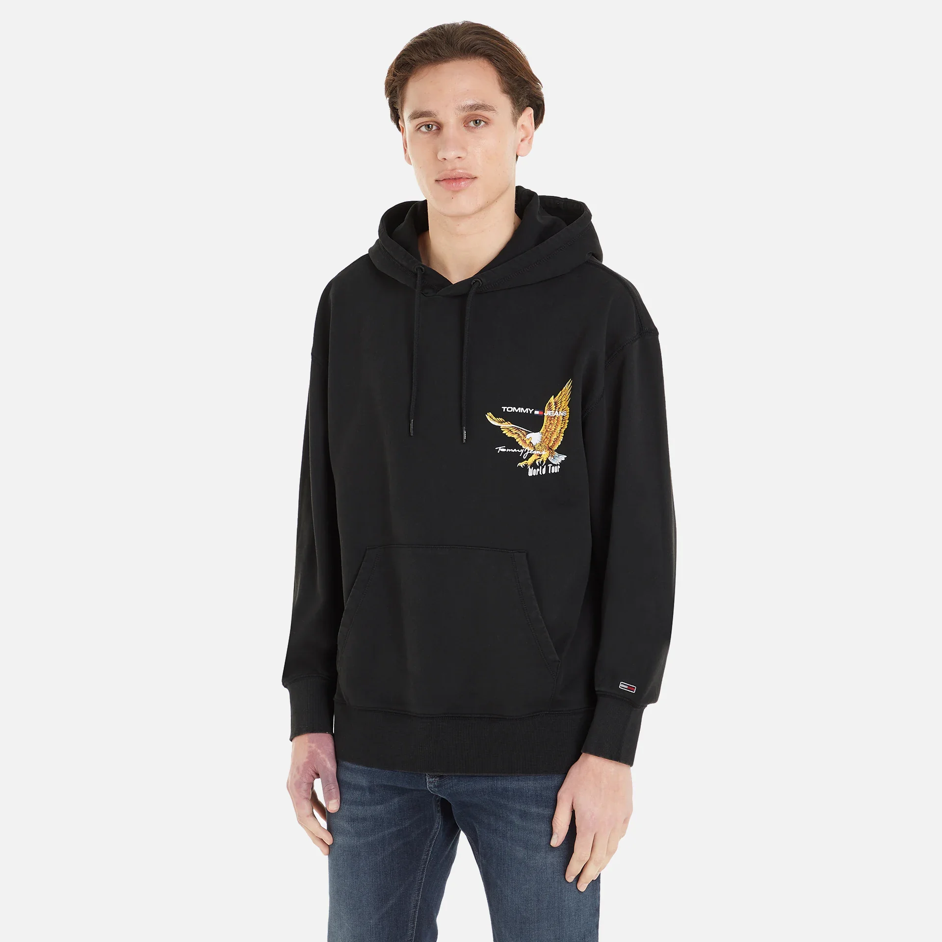 Tommy Jeans Relaxed Vintage Eagle Hoodie Black