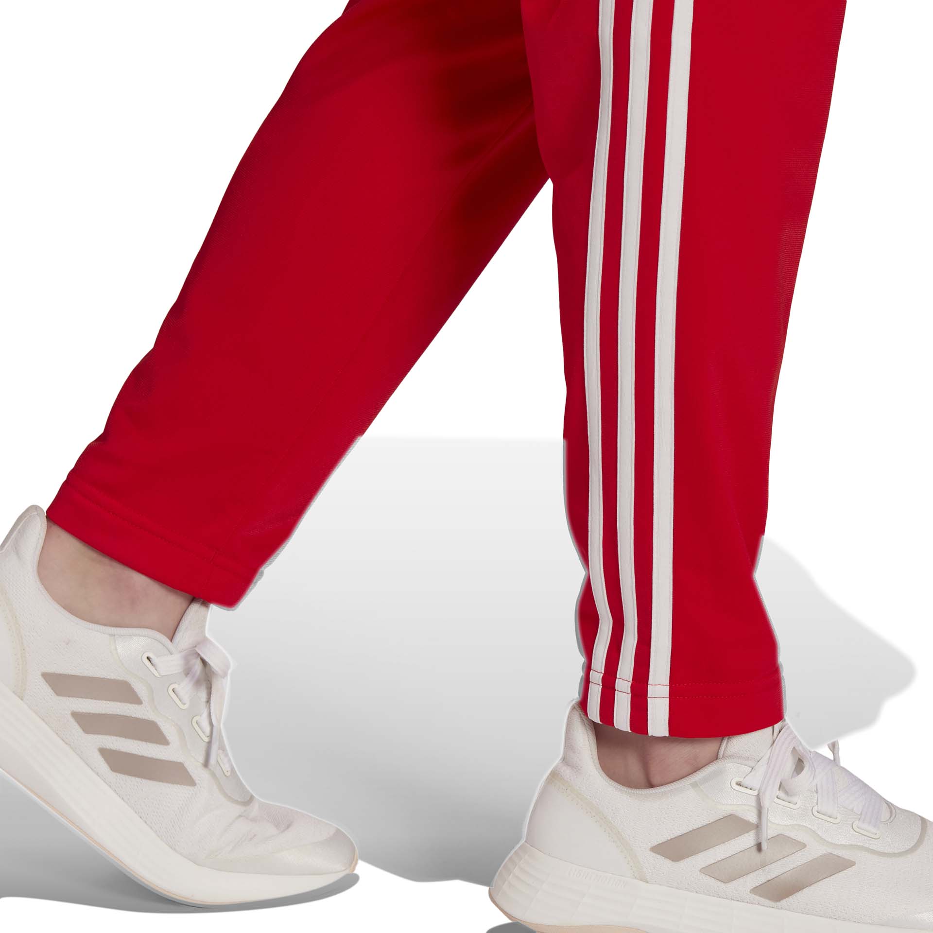 adidas women's 3 Stripes Track suit Vivid Red / White