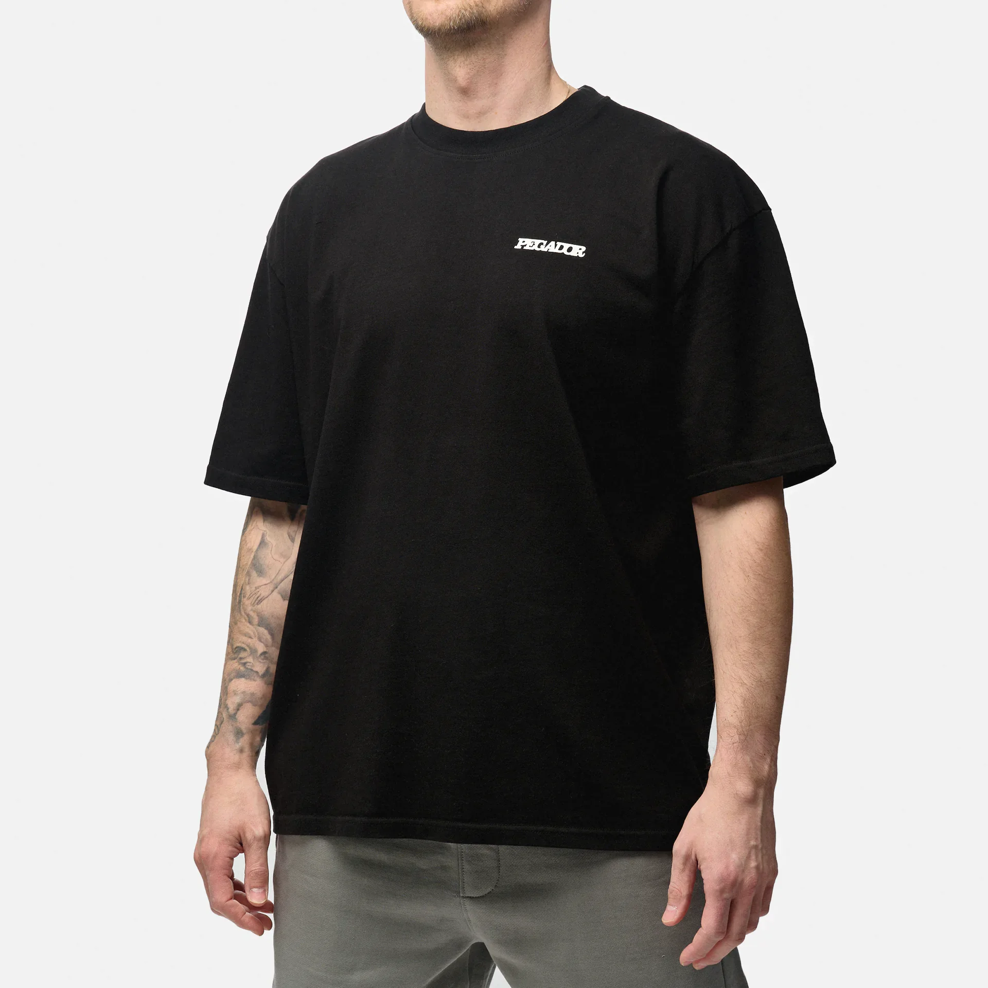 PEGADOR Bass Oversized T-Shirt Washed Black
