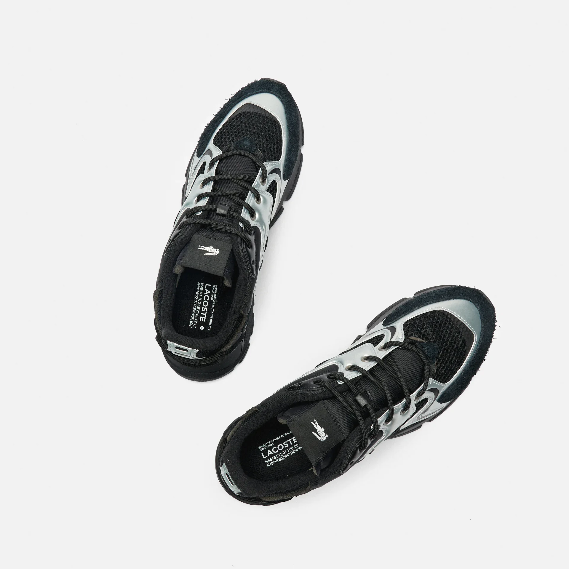 Lacoste L003 Neo Contrasted Textile Sneaker Black/White