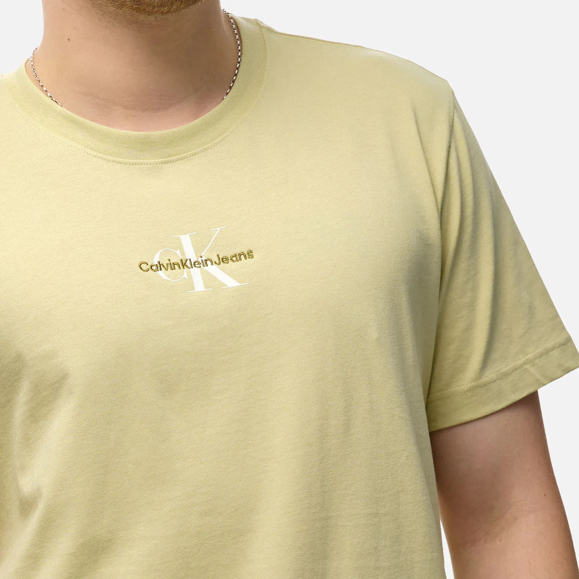 Calvin Klein Jeans Monologo Regular T-Shirt Green Haze