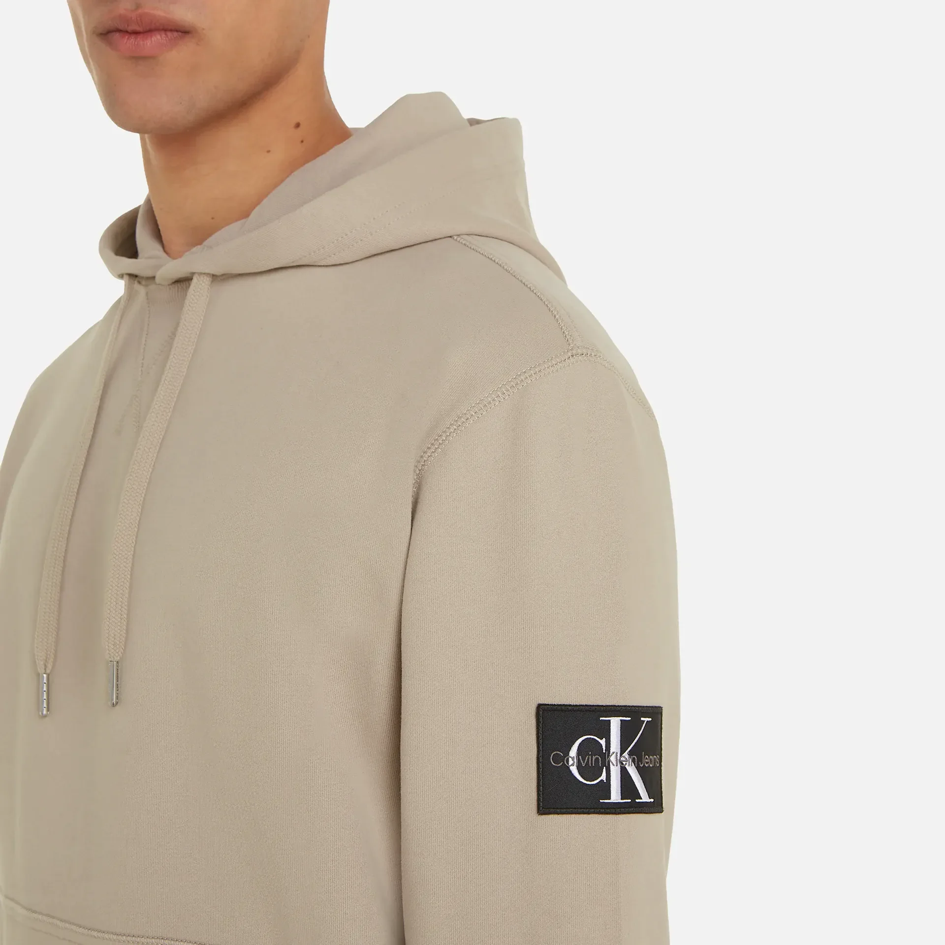 Calvin Klein Jeans Badge Hoodie Plaza Taupe