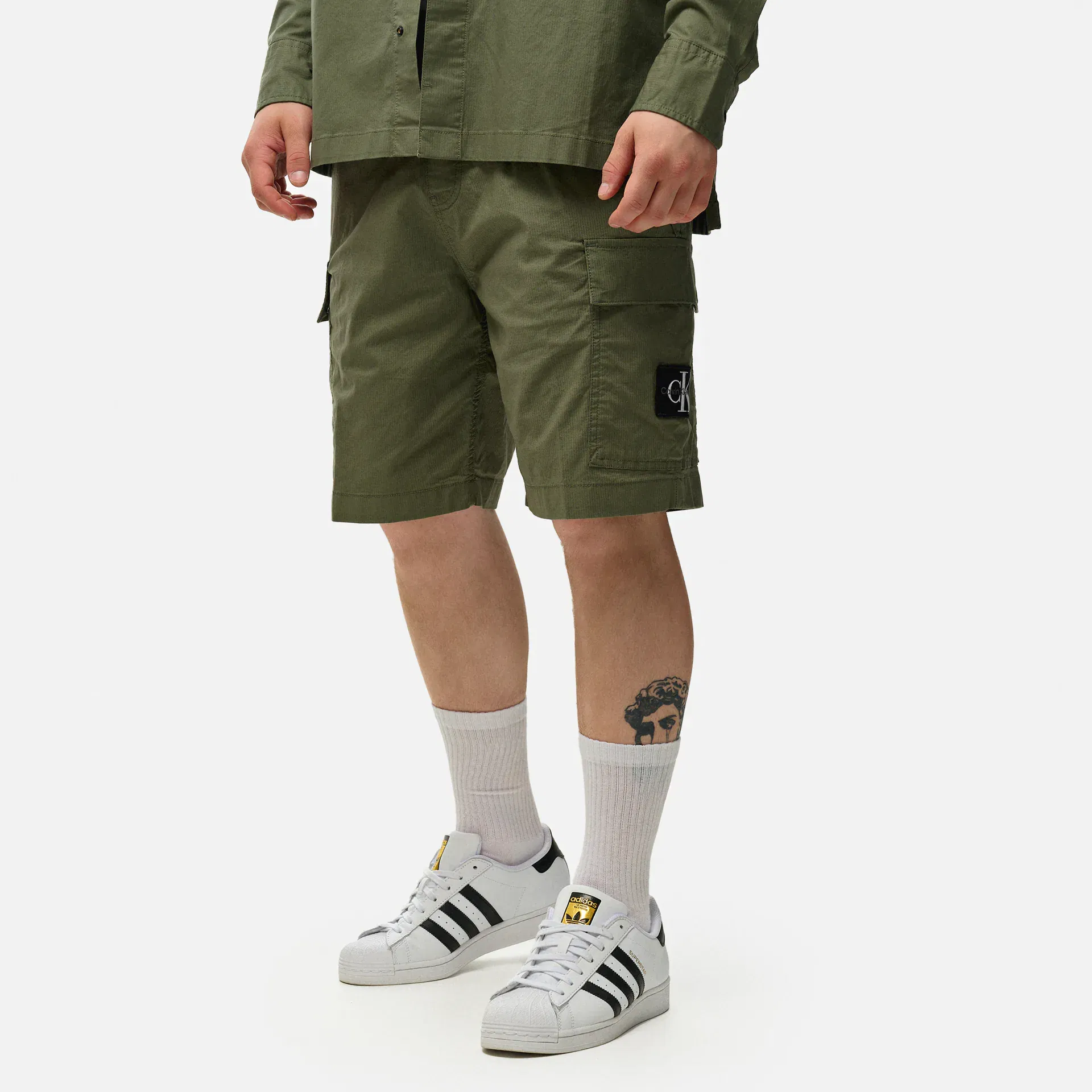 Calvin Klein Jeans Washed Cargo Short Dusty Olive