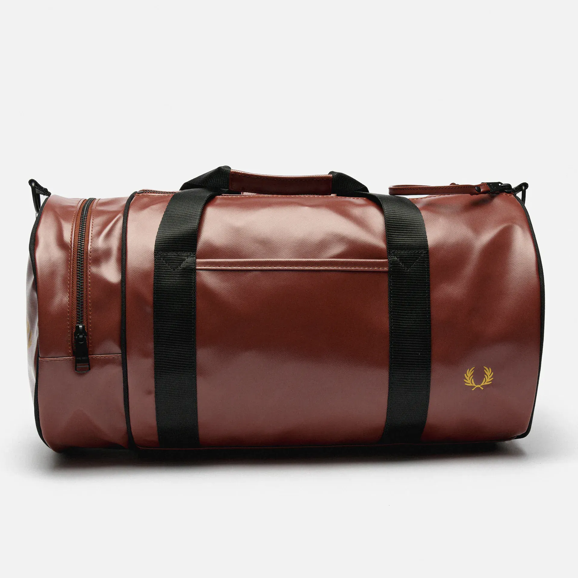 Fred Perry Tonal PU Barrel Bag Whisky Brown