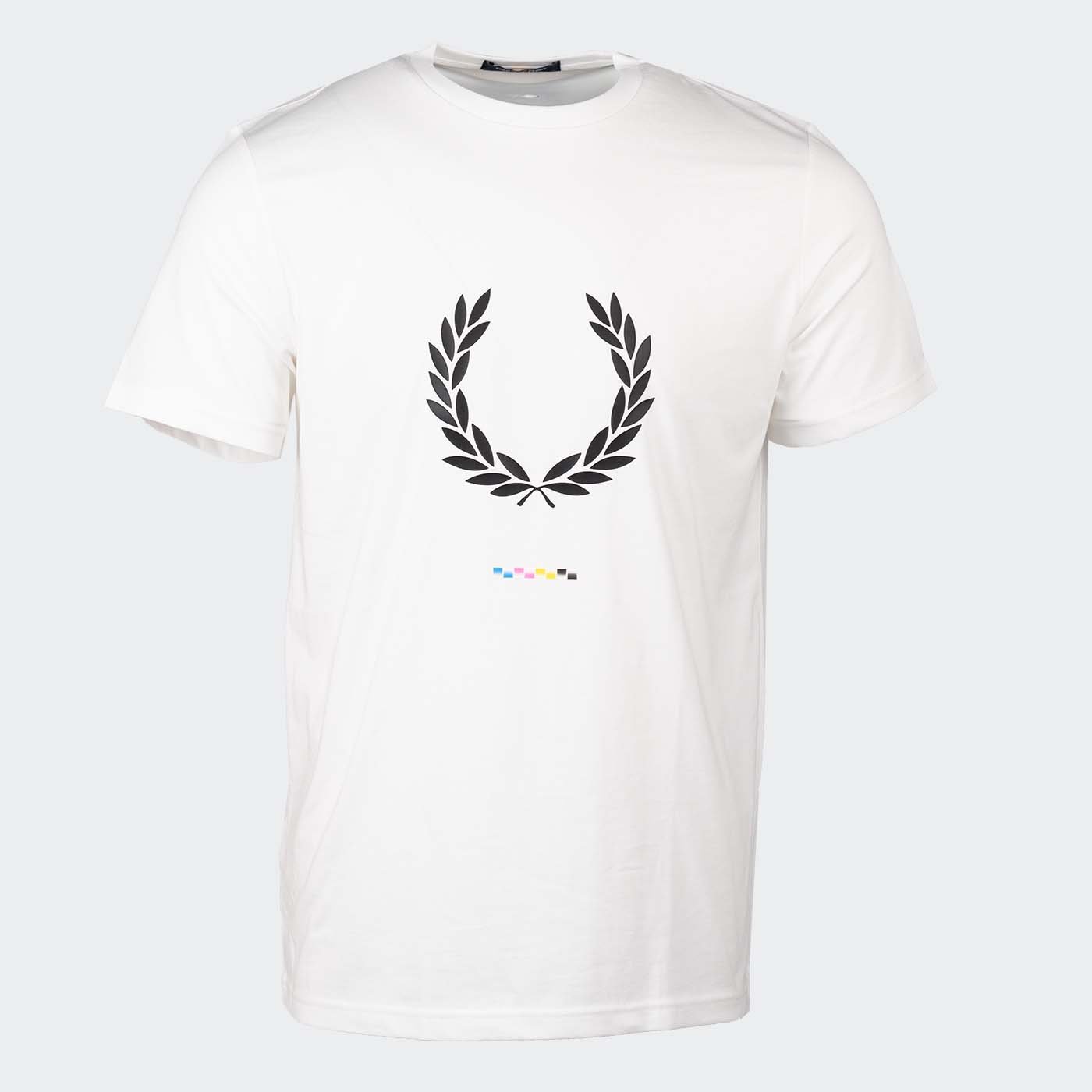 Fred Perry T-Shirt mit Logo-Print und Registration-Print Snow White