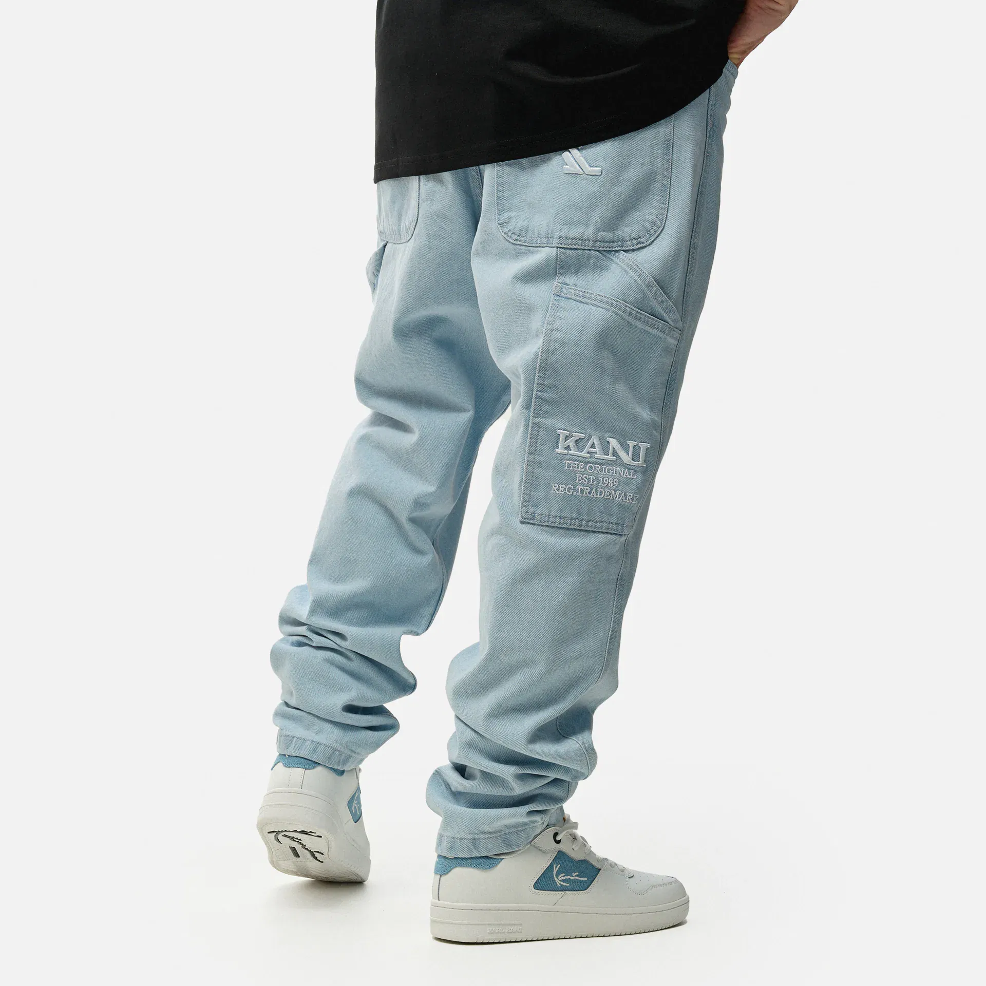 Karl Kani Retro Tapered Workwear Denim Bleached Blue