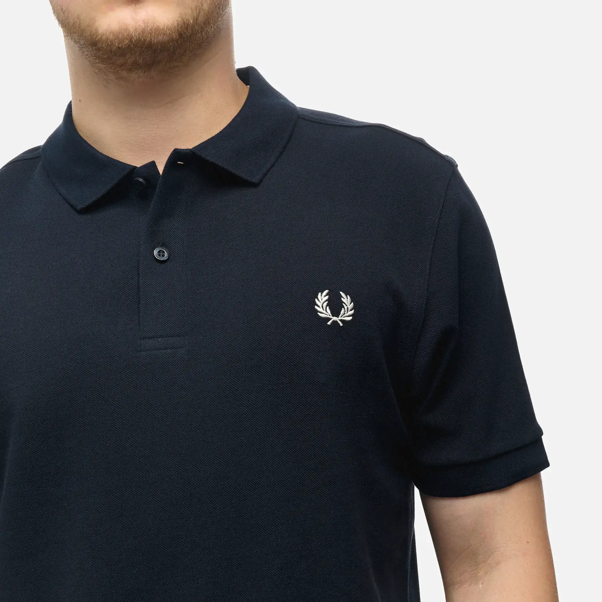 Fred Perry Plain Polo Shirt Navy