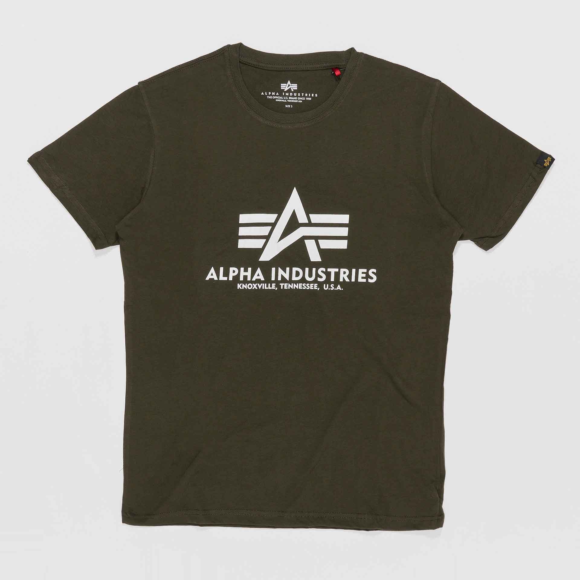 Alpha Industries Basic T-Shirt Grey Black/Olive