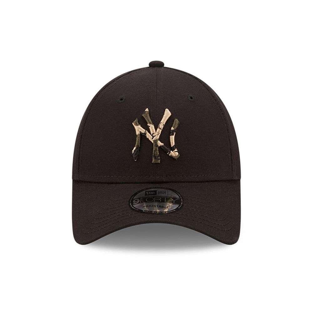 New Era MLB NY Yankees 9Forty Strapback Cap Black/Woodland Camo