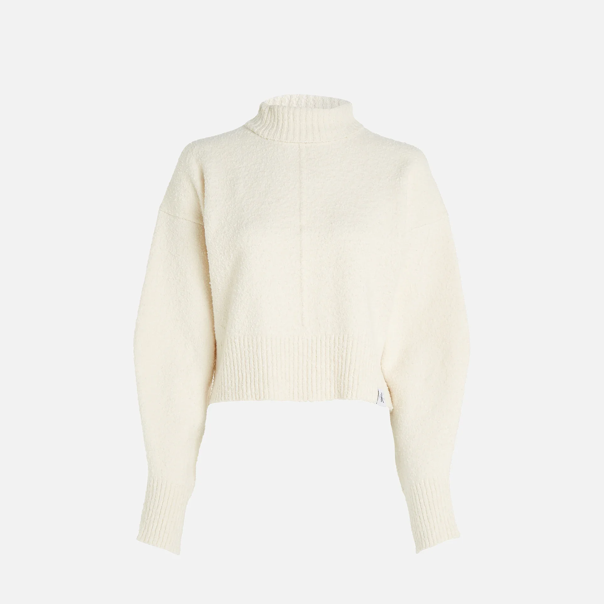 Calvin Klein Jeans Boucle High Neck Sweater Ivory