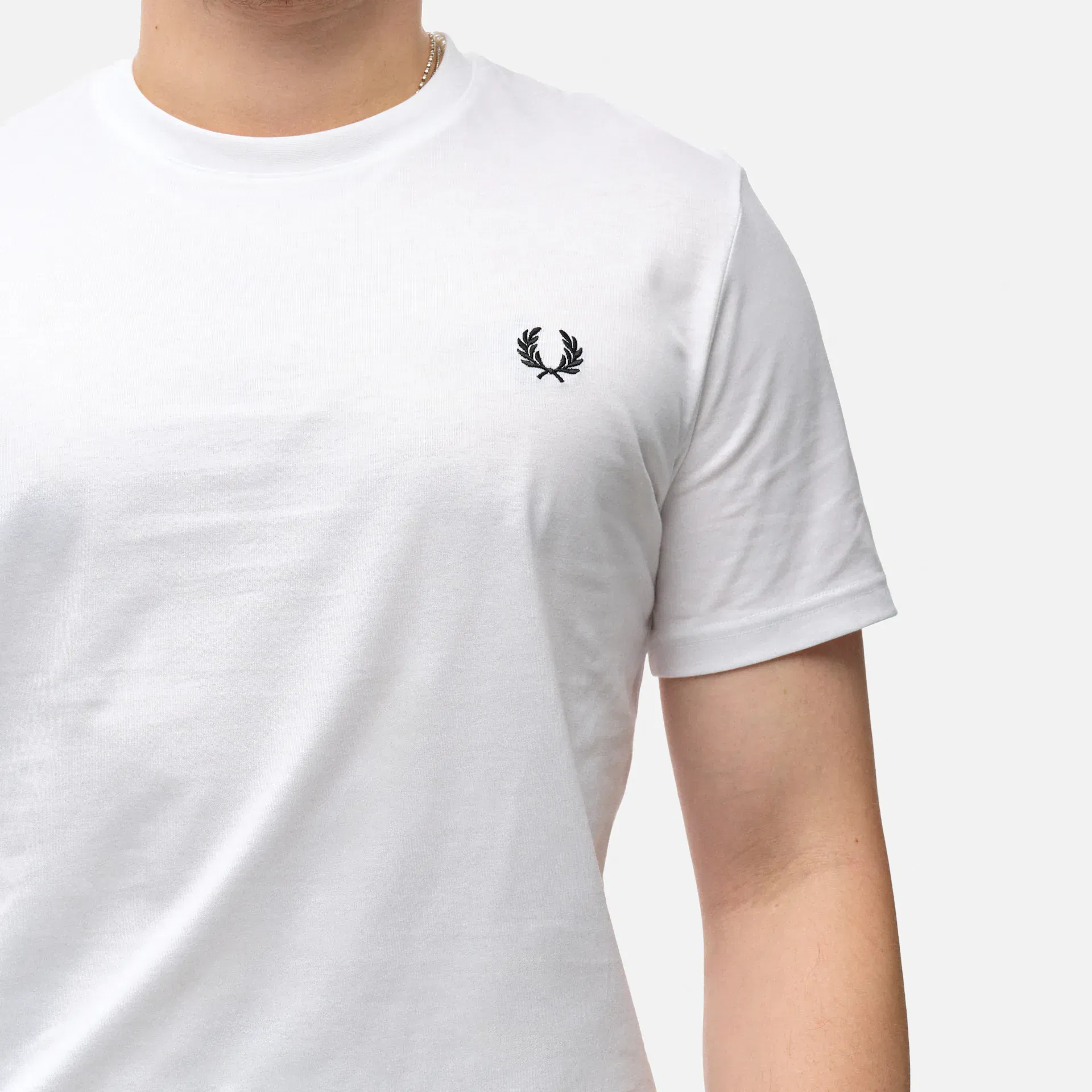 Fred Perry Rear Powder Laurel Graphic Tee White