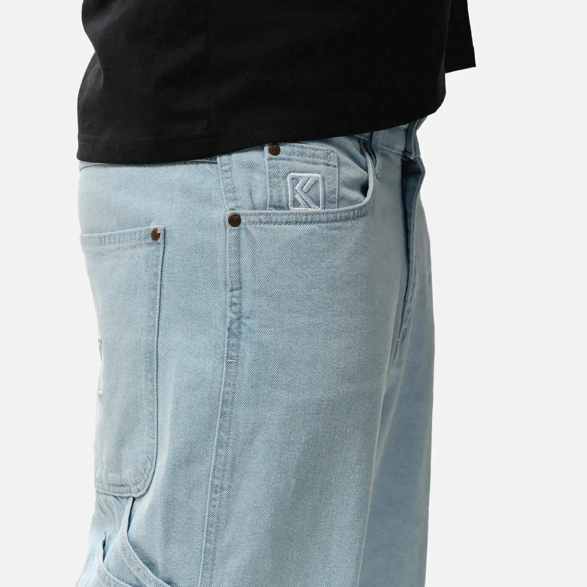 Karl Kani Retro Tapered Workwear Denim Bleached Blue